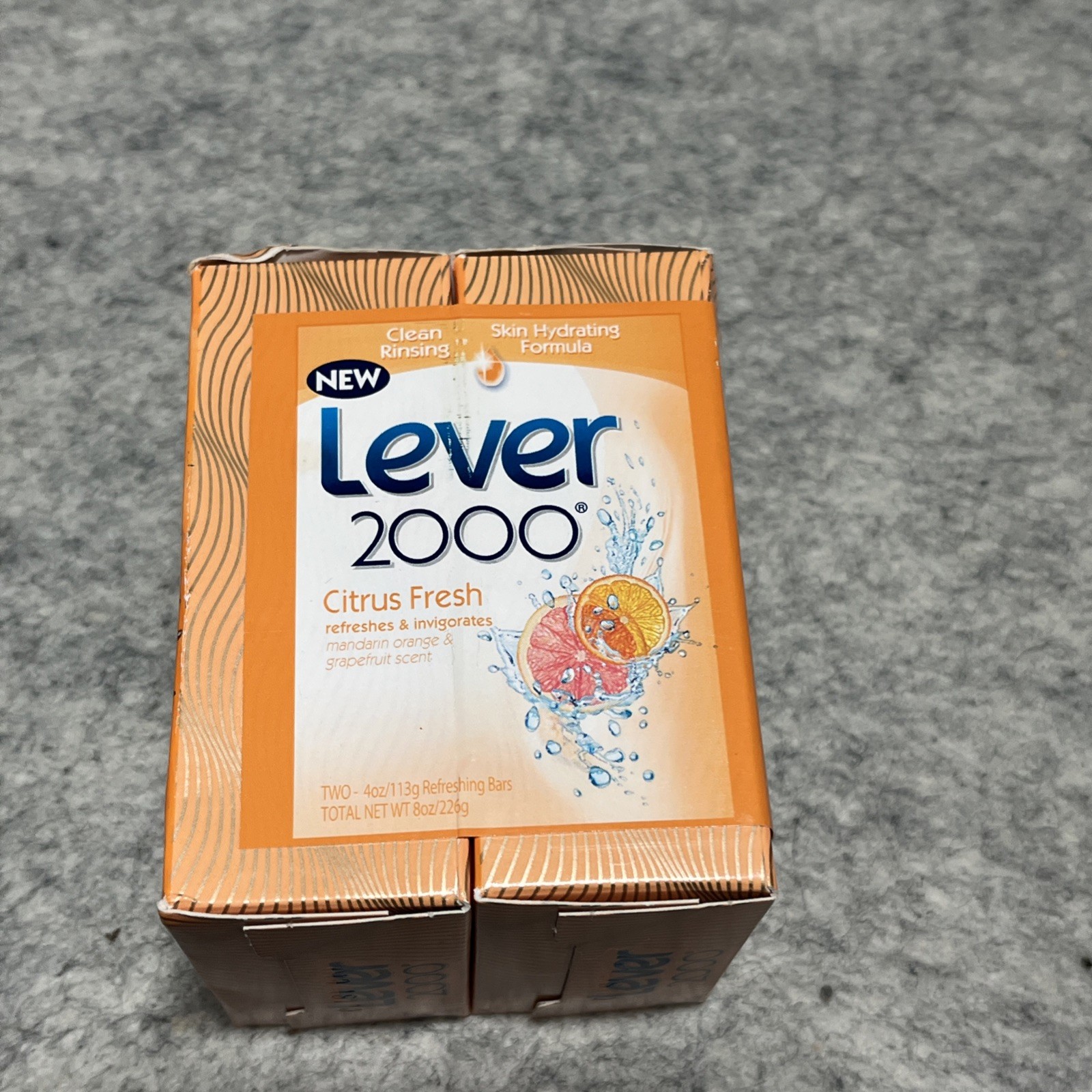 Lever 2000 Citrus Fresh Bar Soap 4 oz Discontinued Retired NOS Lot Of 2
