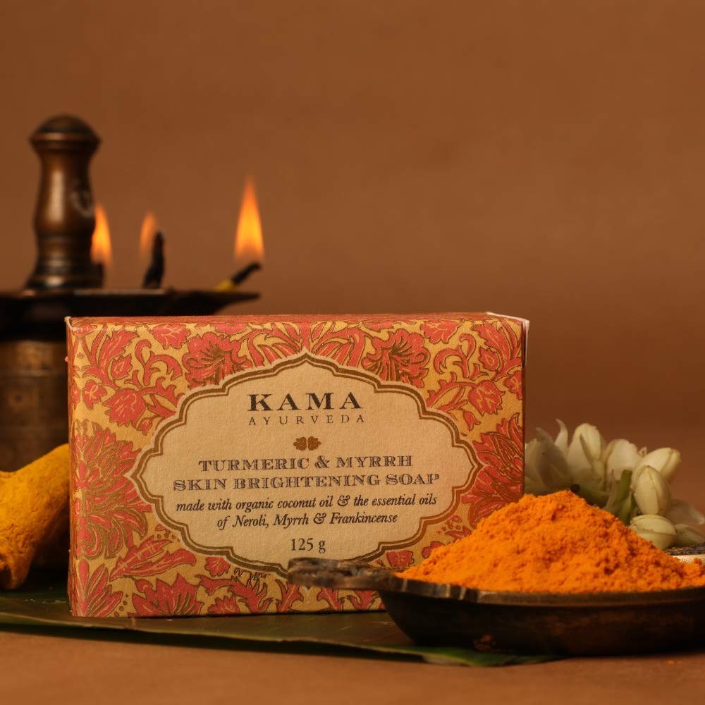 Kama Ayurveda Turmeric and Myrrh Skin Brightening Soap, 125g