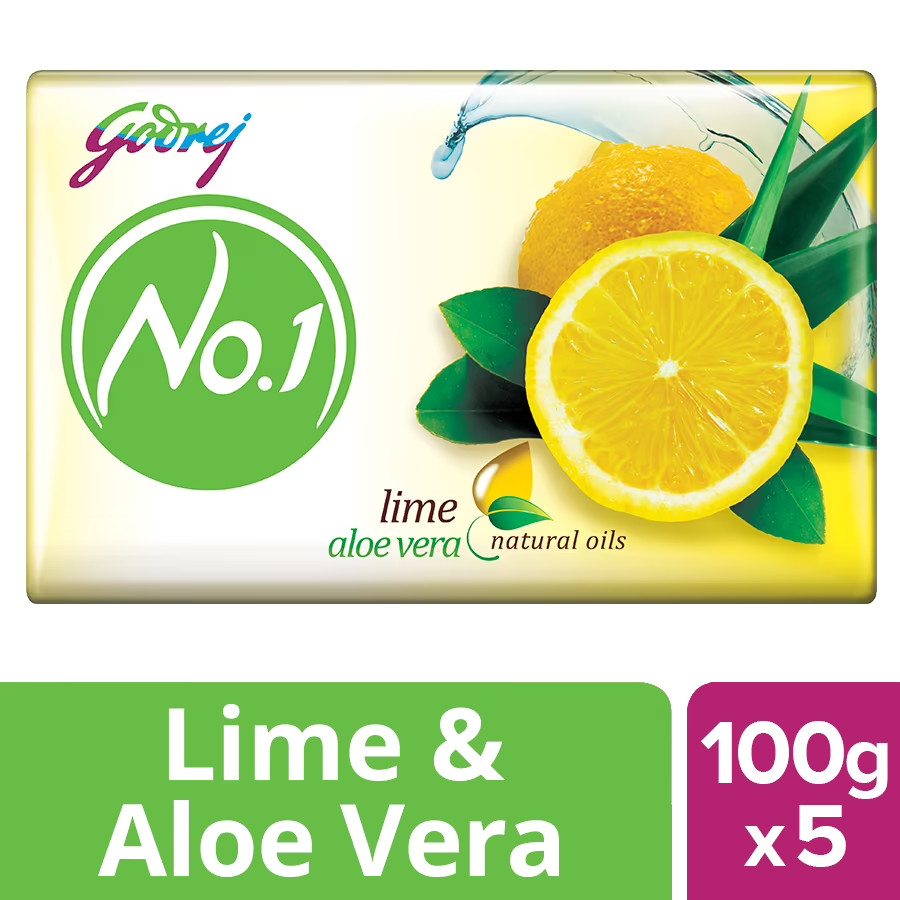 Godrej No.1 Bathing Soap 4+1 free ,500 gram+free 1 detttol soap each colour