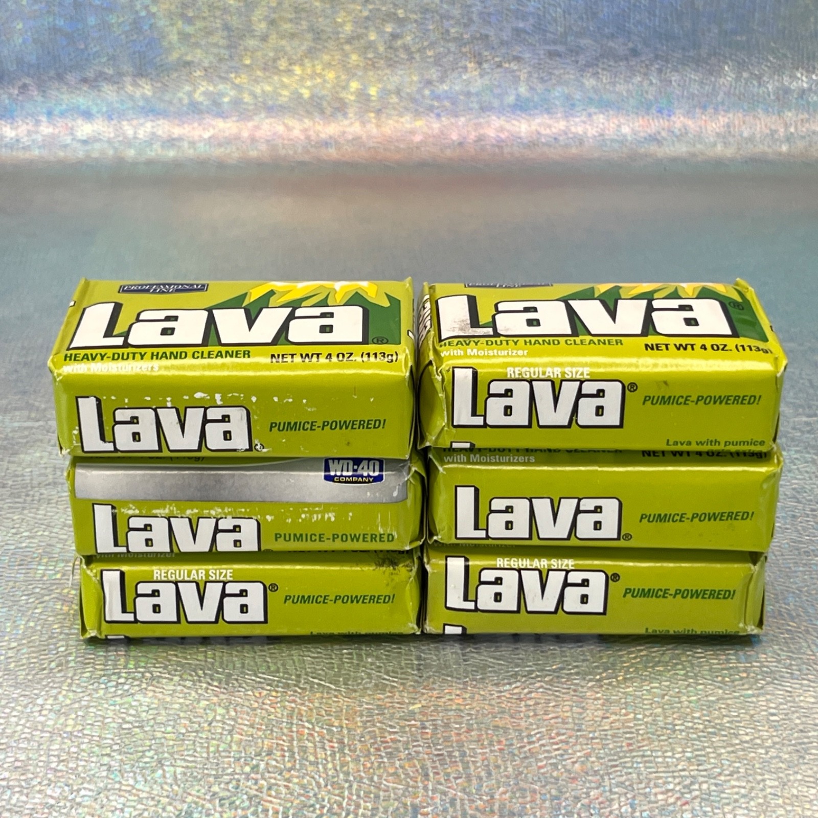 LAVA 6 Bars Soap Heavy Duty Hand Cleaner Green Pack Professional Line 4oz