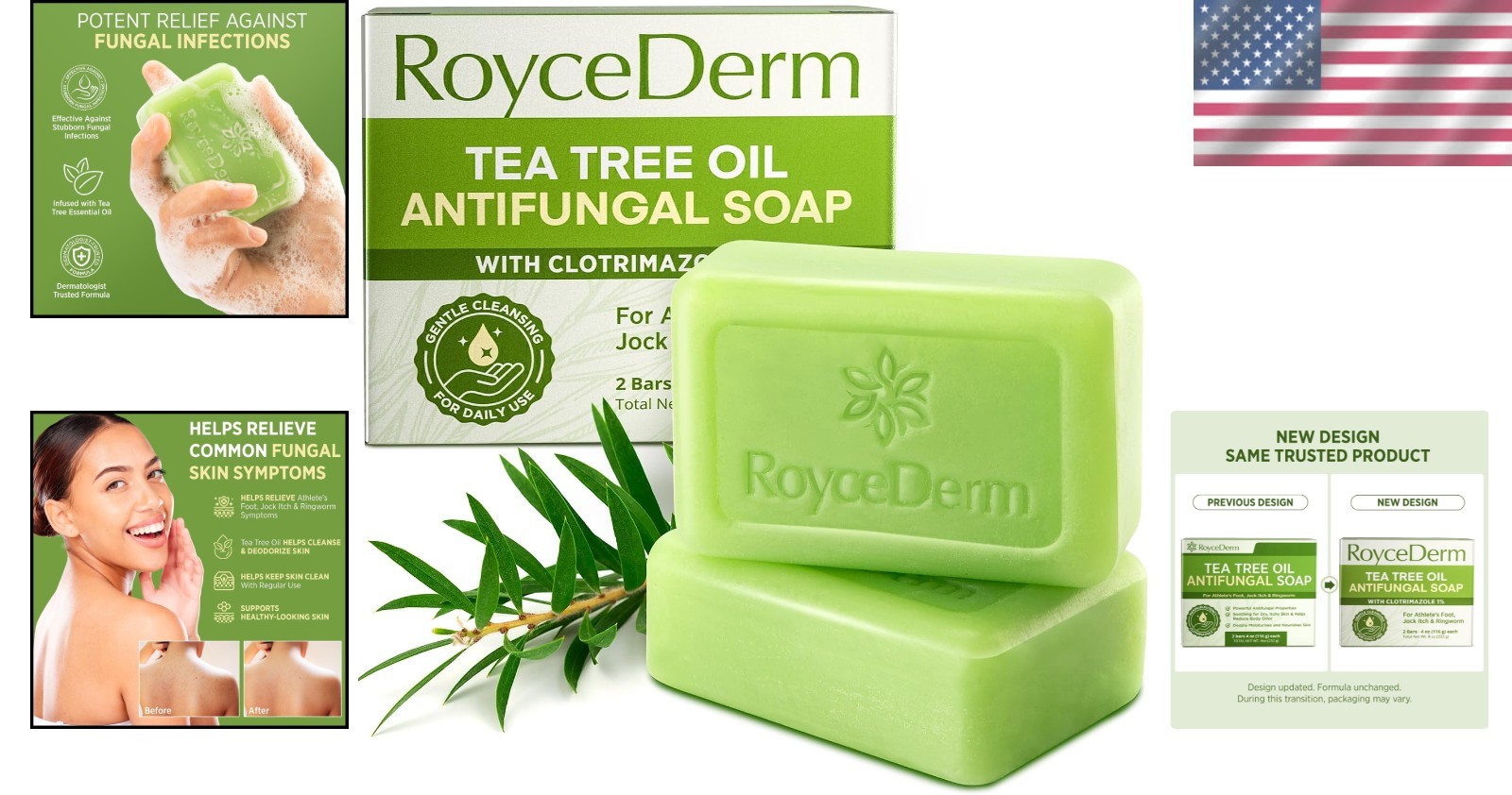 Antifungal Tea Tree Oil Soap Bar Athlete’s Foot Treatment Fungus Soap Relief