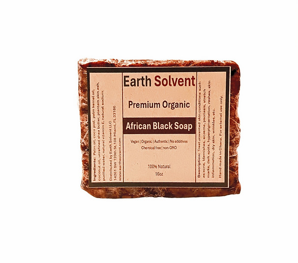 Earth Solvent African Black Soap – Premium Organic