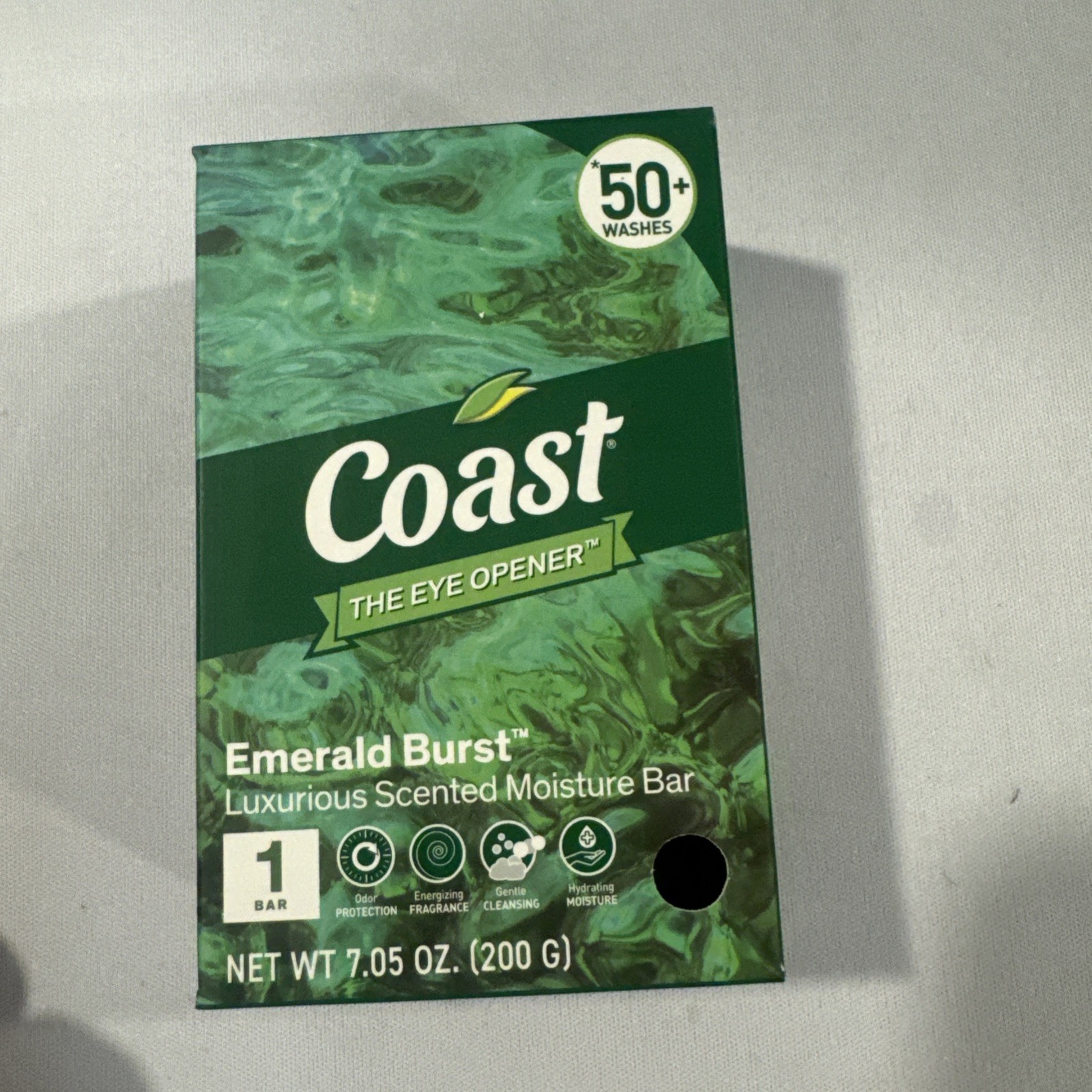 Coast Emerald Burst Moisturizing Soap Bar 7.05 oz. 50+ Washes Luxurious Scented