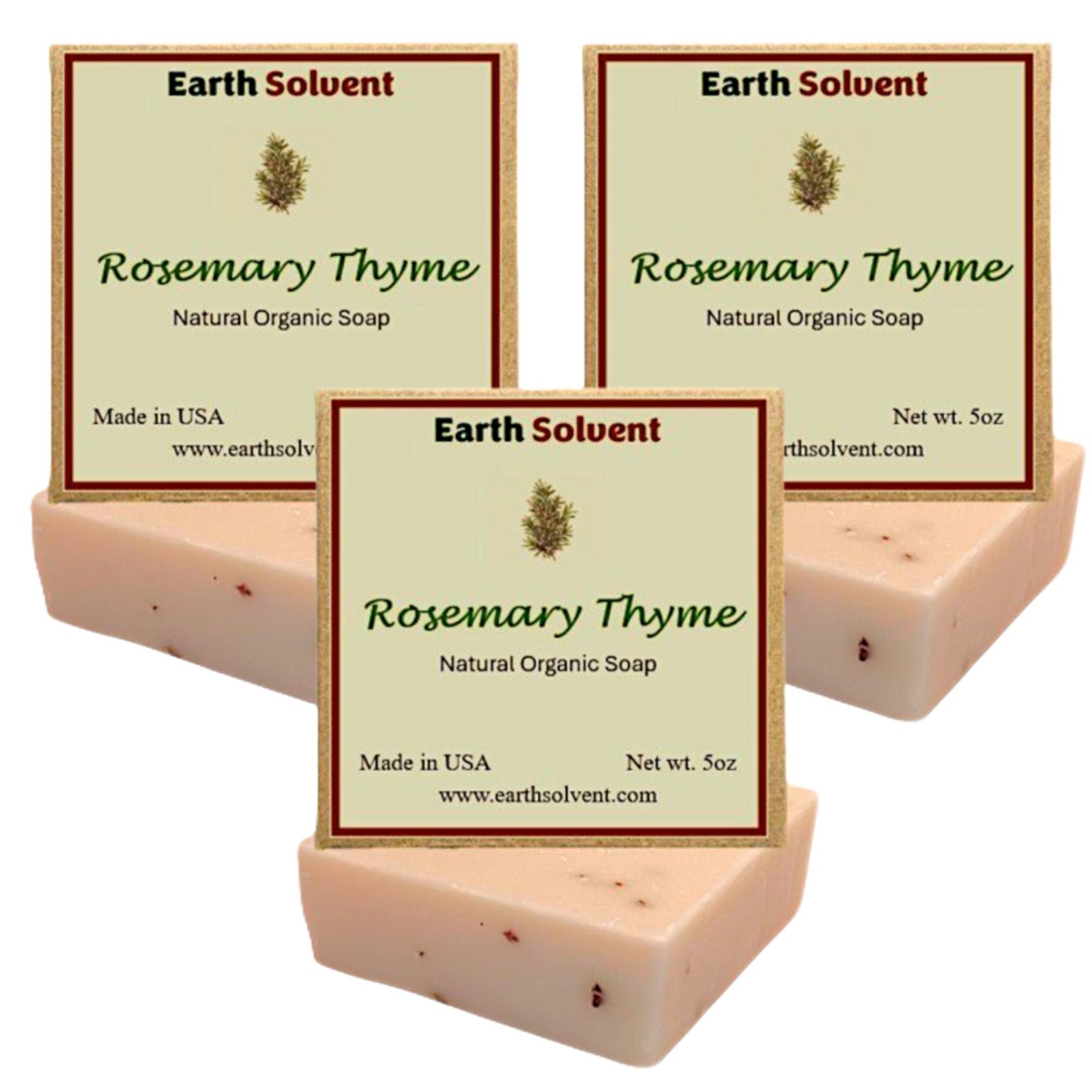 Bar Soaps Natural Organic Soap Bars Made in USA 5oz each Pack of 3