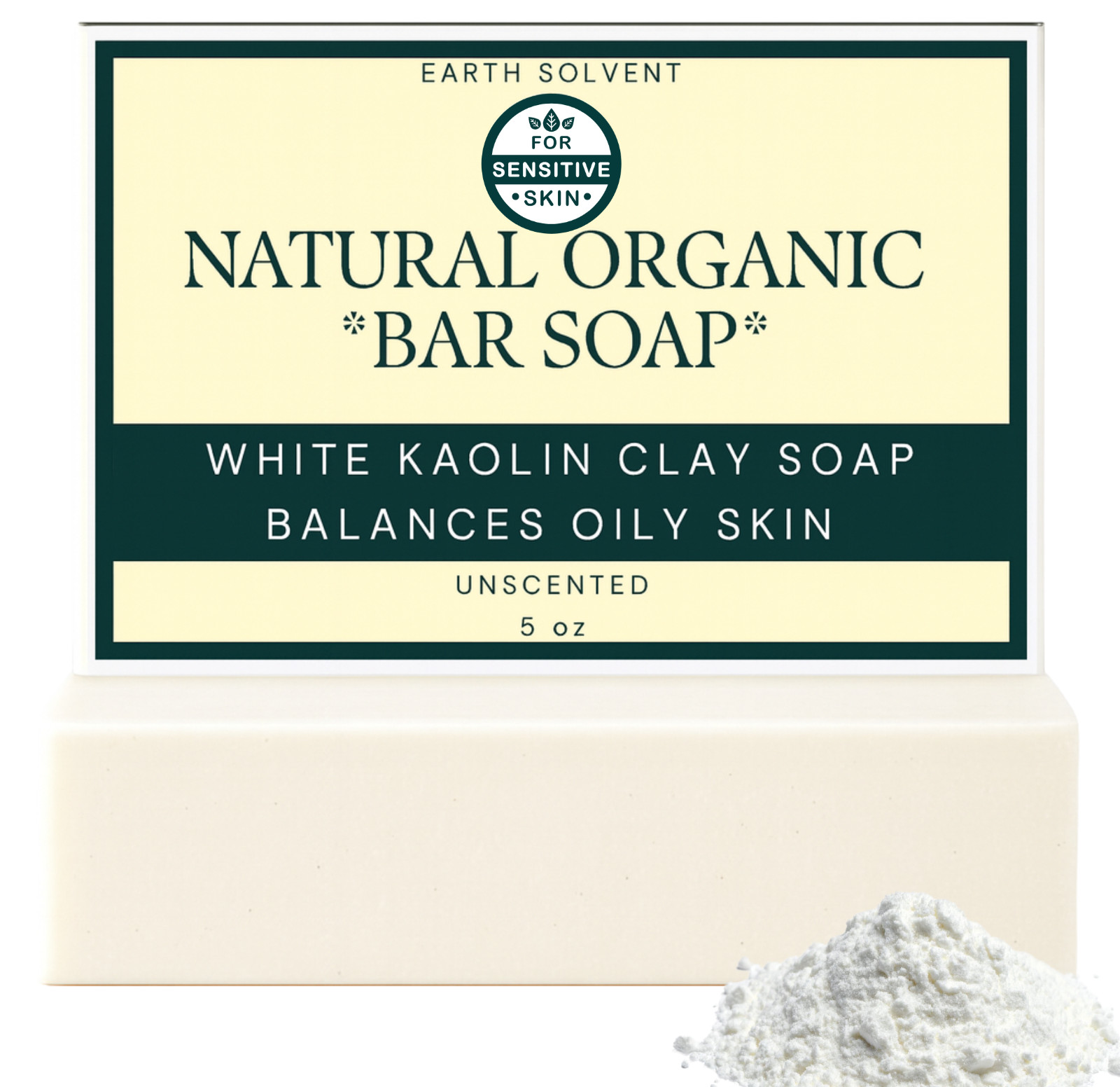BUY 2 & Get 1 FREE Natural Organic Bar Soap For Sensitive Skin 5oz UNSCENTED