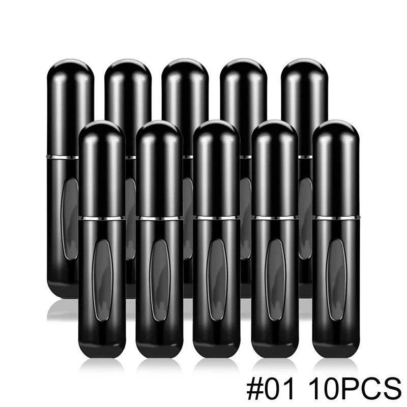 1/5/10PCS Refillable Travel Portable Perfume Atomizer Bottle Spray Pump Case 5ML