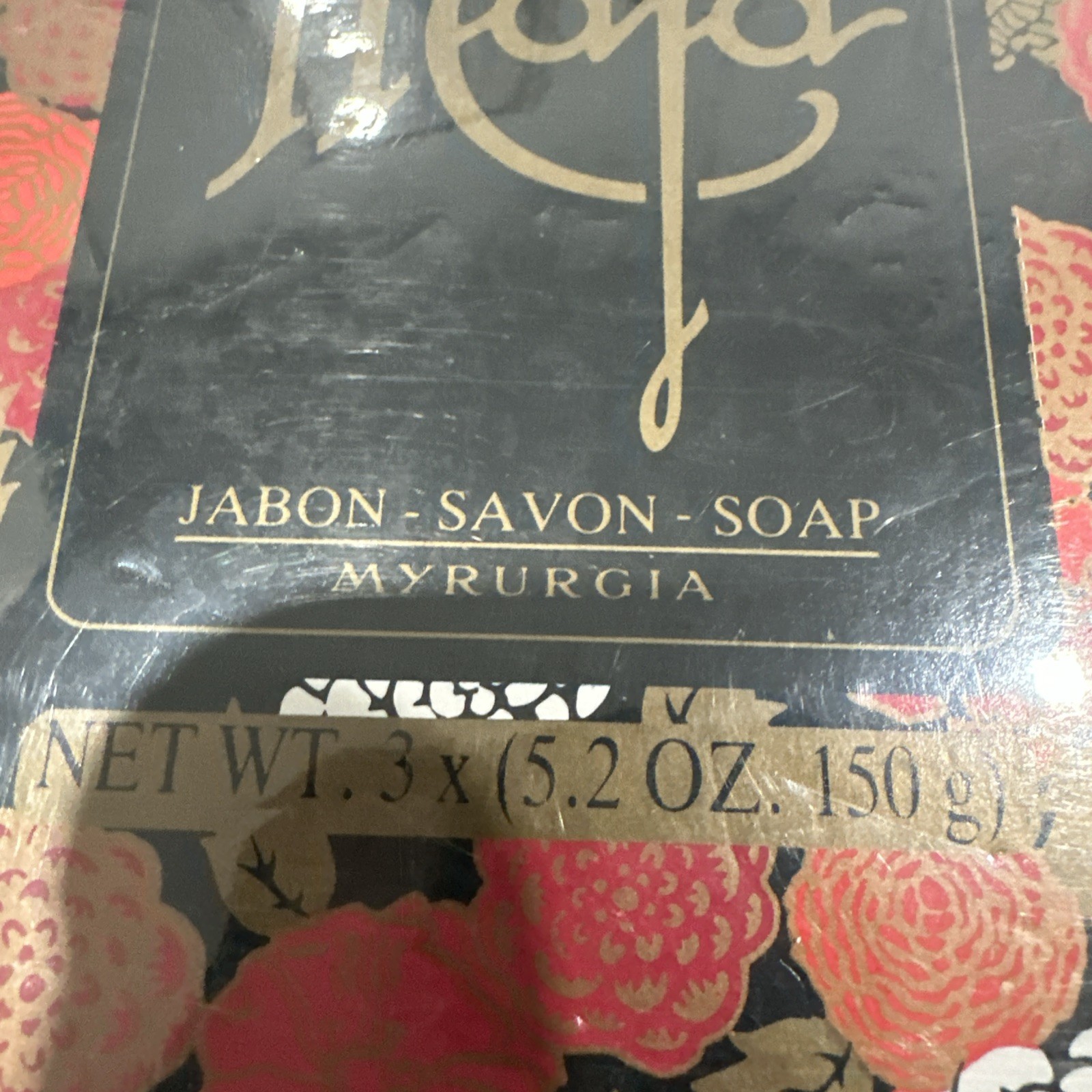 Vtg Maja Savon Myrurgia Complete Boxed Set of 3 Soap Bars 150 gr. 5.2 Oz Ea. New