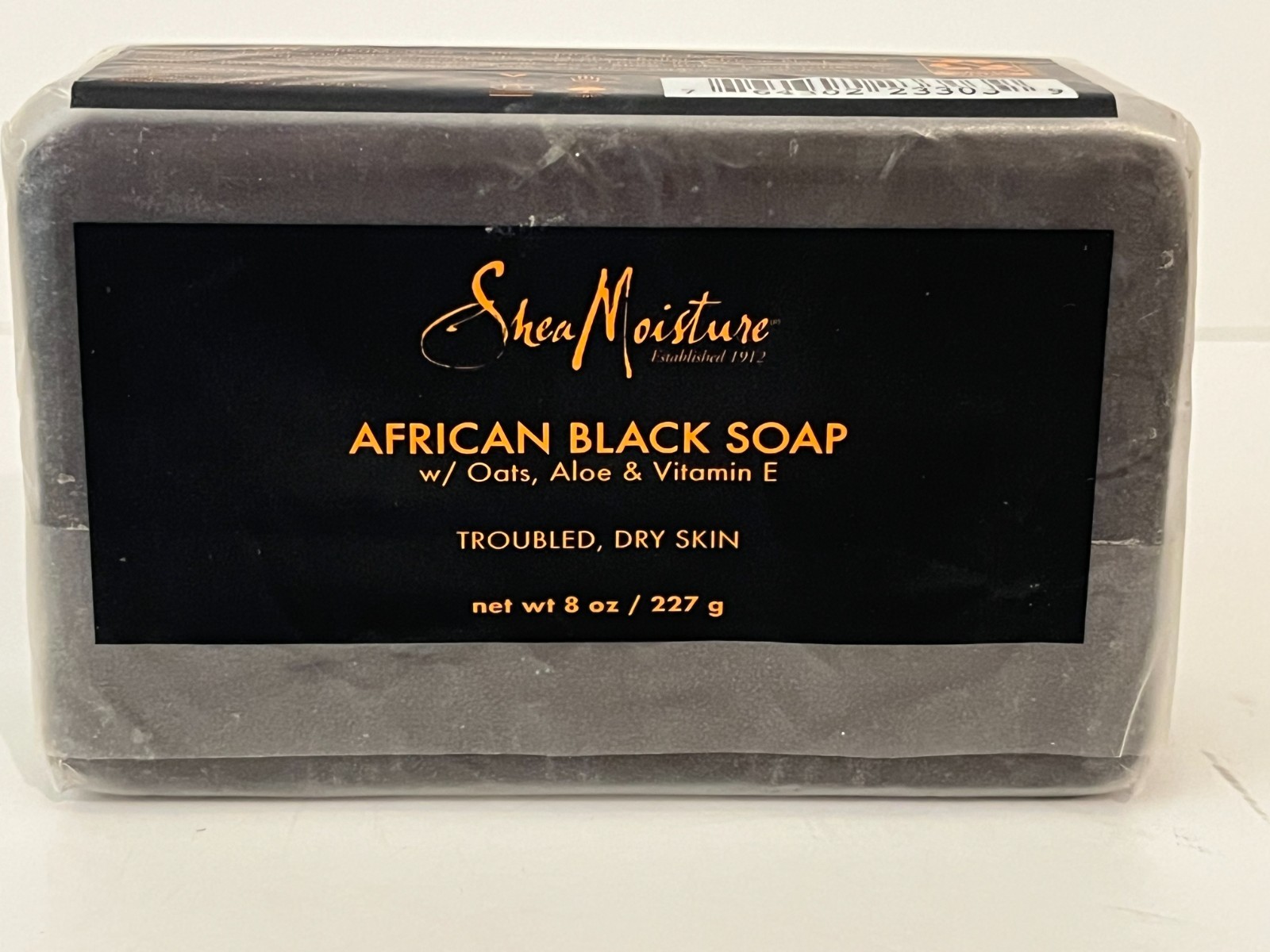 Shea Moisture African Black Soap with Oats, Aloe & Vitamin E for Dry Skin 8 oz .