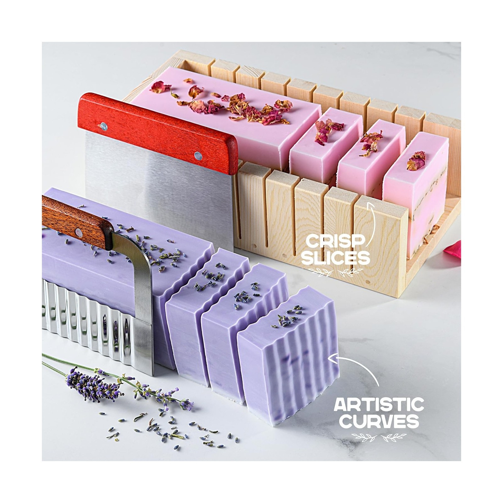 Soap Making Kit with Melt & Pour Base, Cutting Box, Molds, Fragranc… Fast Ship