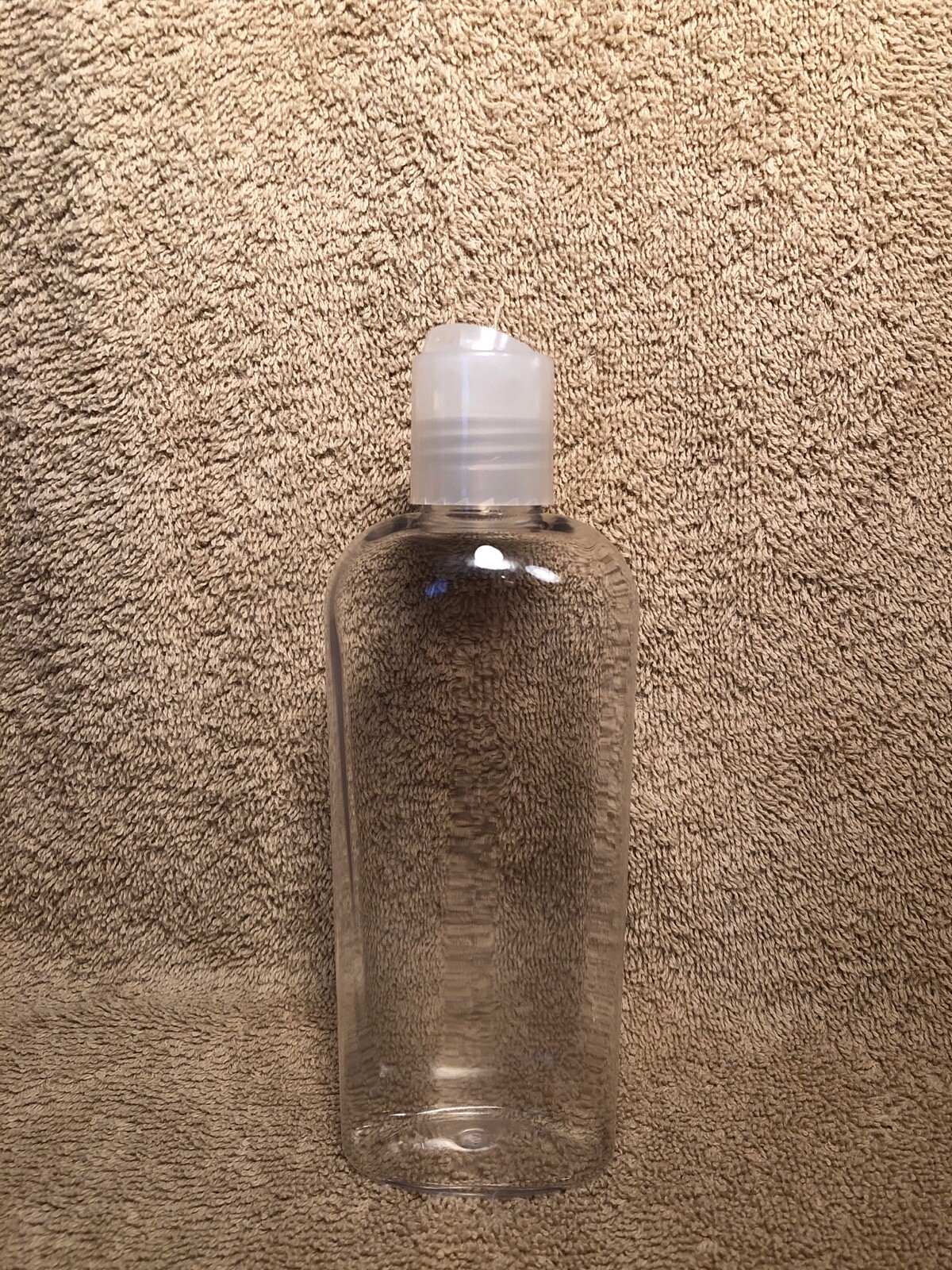 6 oz clear PET Cosmo Oval BPA free Bottles 24/410 Natural Disc Top lot 6 SALE