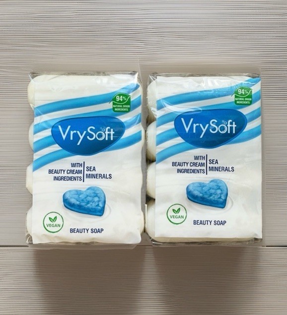 2 Packs VrySoft Beauty Soap SEA MINERALS 4 Bars Each 8 Total Vegan Natural