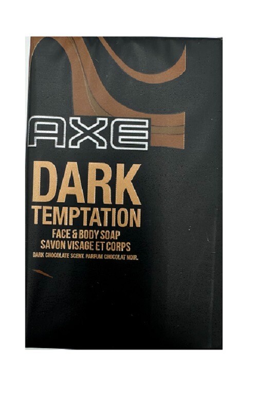 2X4 Pack Axe Dark Temptation Face Body Soap Dark Chocolate Scent (Total 8 Bars)
