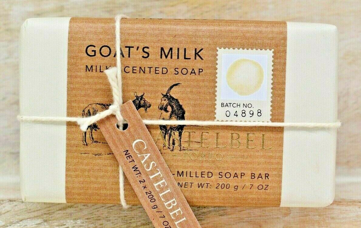 1 Set of 2 CASTELBEL Porto Batch 04898 Triple Milled Goats Milk Scented Bar Soap
