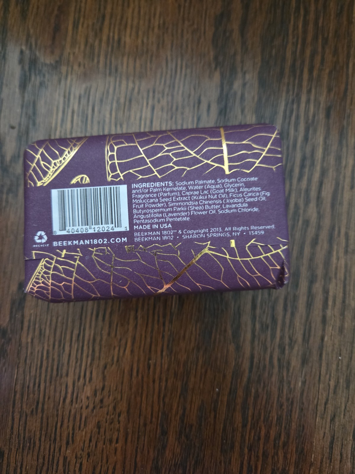 Beekman 1802 FIG LEAF Goat Milk Bar Soap 3.5 Oz New Travel Size