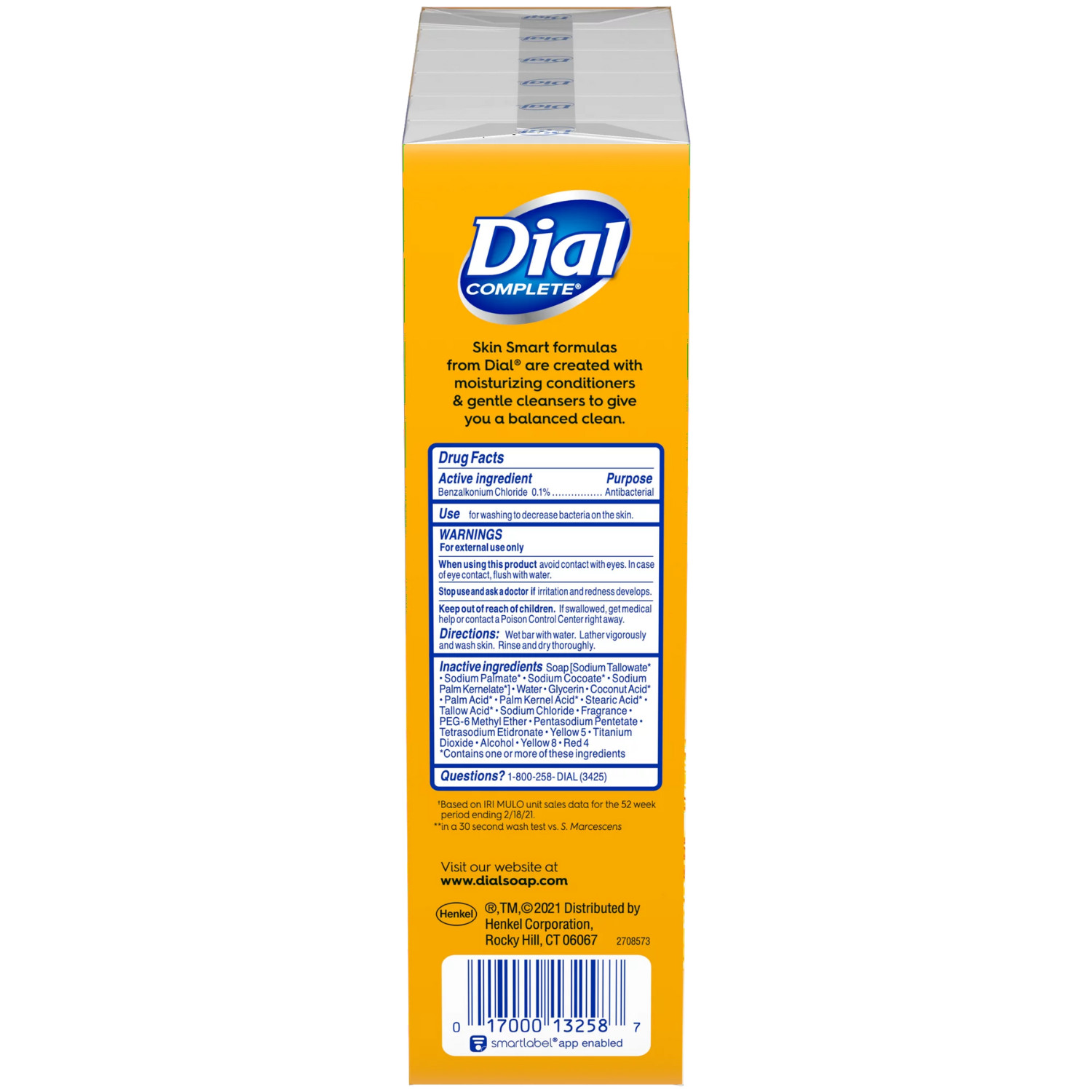 Dial Antibacterial Deodorant Bar Soap, Advanced Clean, Gold, 4 oz, 12 Bars NEW