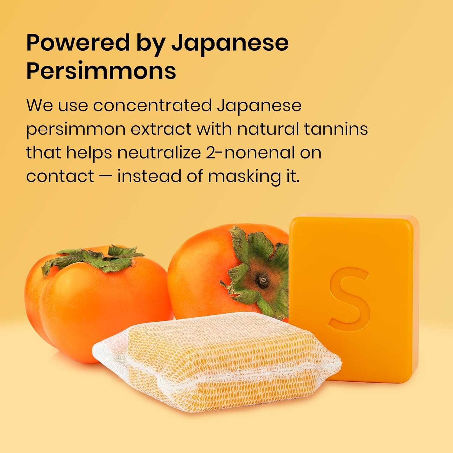 Natural Japanese Persimmon Soap (2 Pack) Body Odor Cleansing Bar 1 oz| Brand New