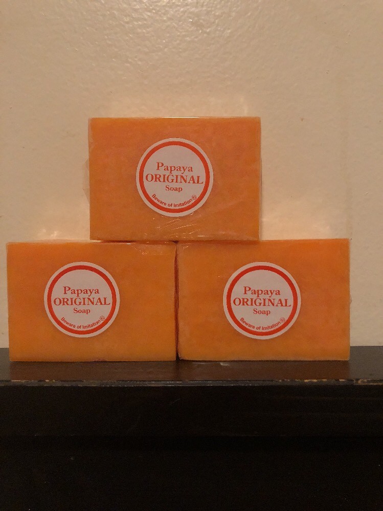 3 x ORIGINAL PAPAYA Kojic WHITENING ACID SOAP. USA SELLER