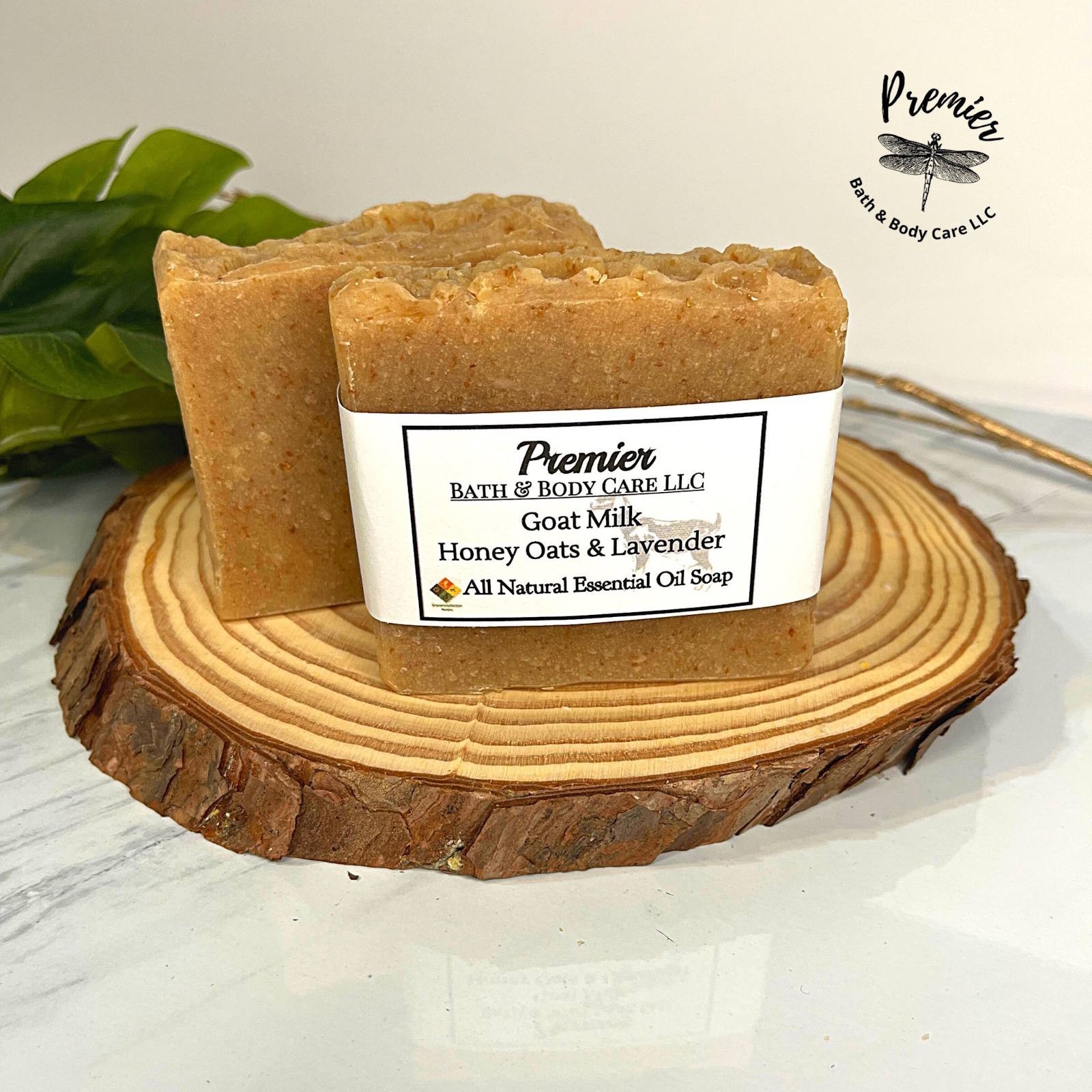 All Natural Lavender Honey Oats Goat Milk Soap Bar with Organic Shea Butter