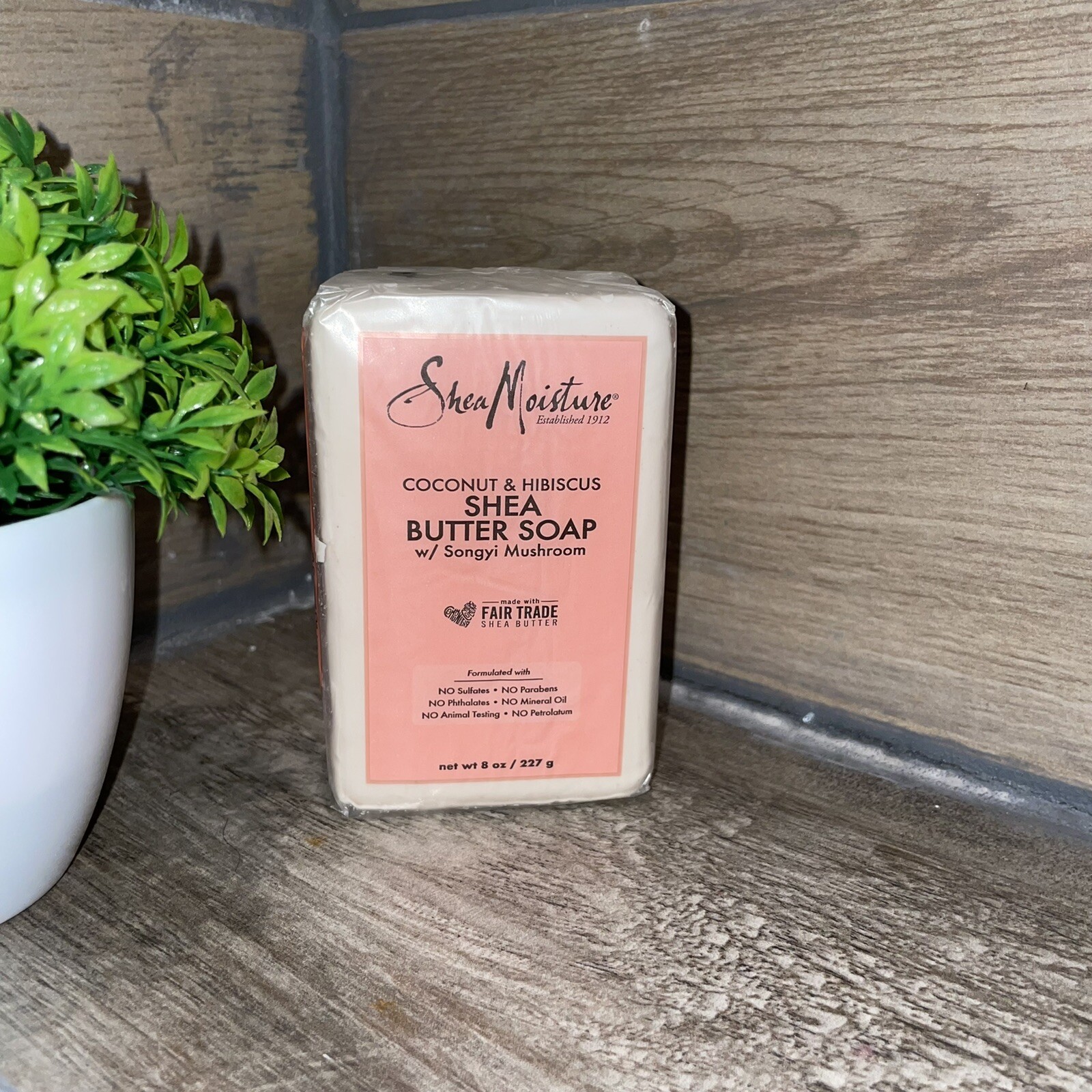 New Shea Moisture Coconut & Hibiscus Shea Butter Bar Soap 8 oz for Dull Skin