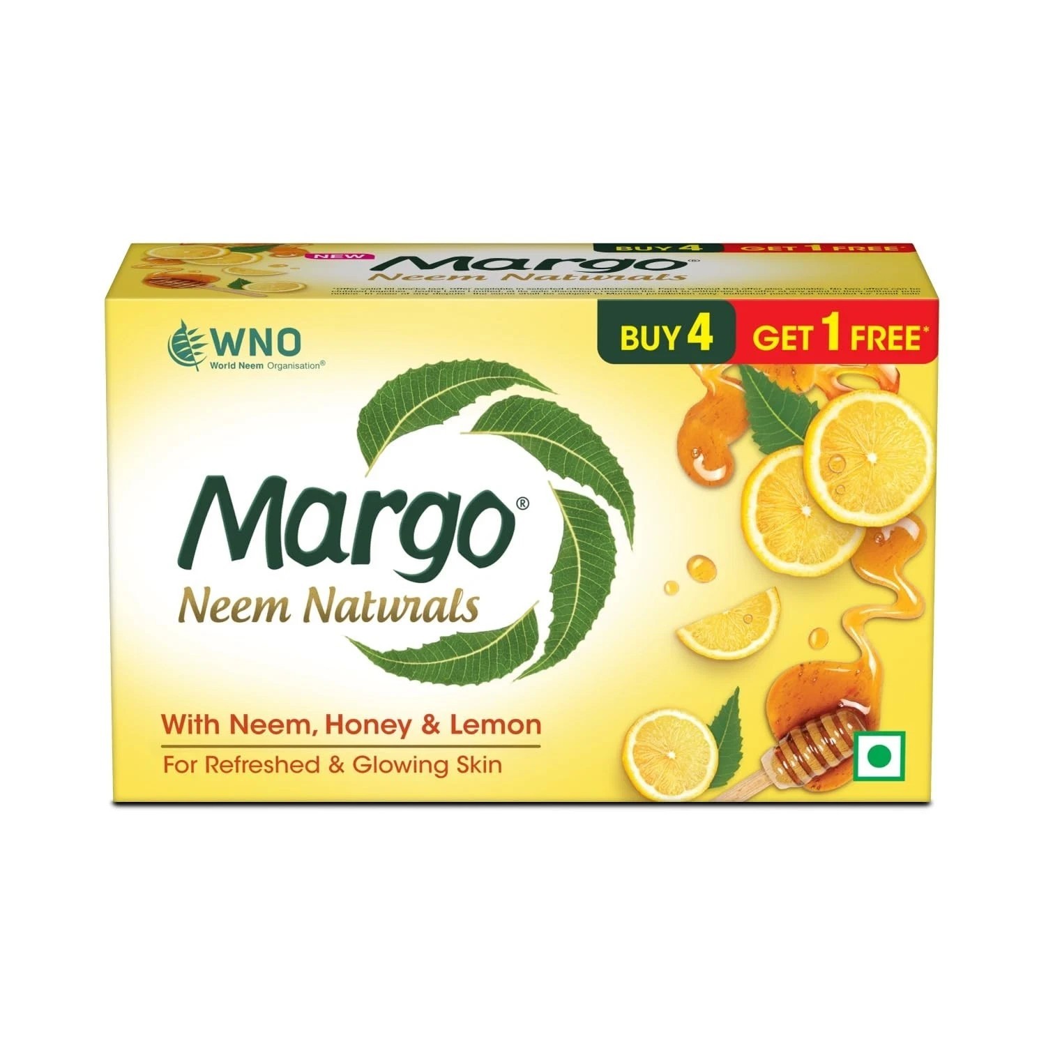 Margo Neem Naturals Soap Refreshed Glowing Skin Pack of 5x100g Each Packs