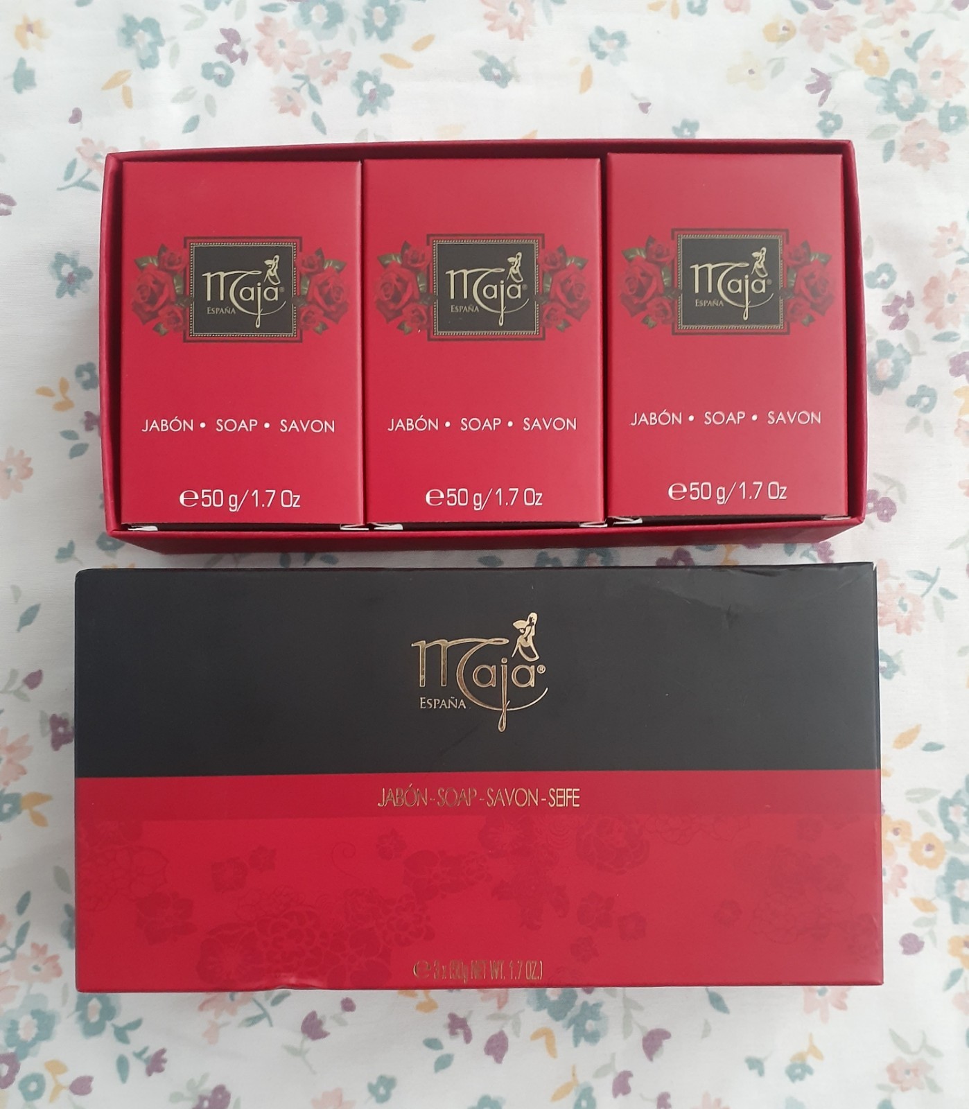 Maja Bath Soap Box 3x50g each in a Classic Maja Soap Gift Box Jabon Maja Clasico