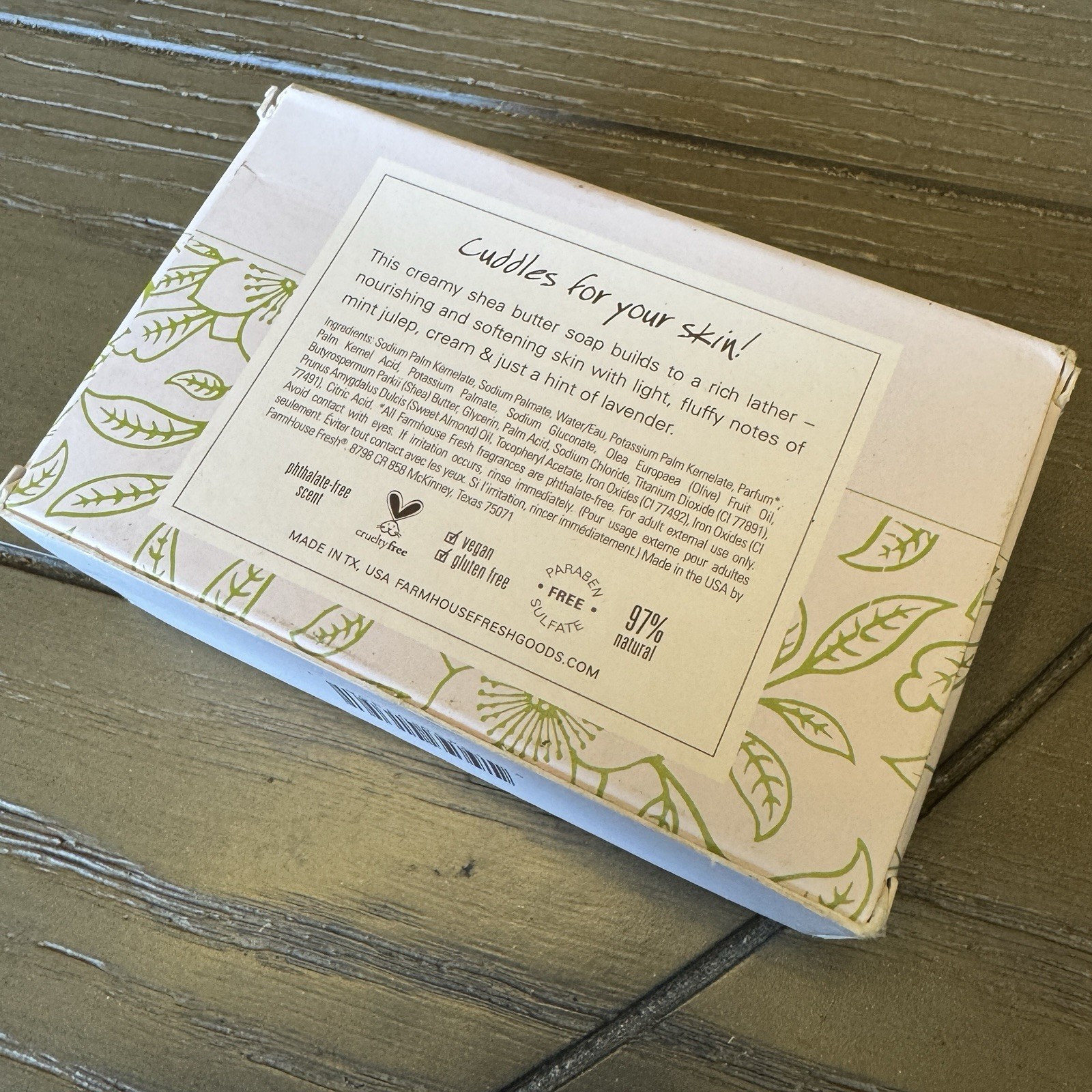 Farmhouse Fresh Fluffy Bunny Shea Butter Bar Soap 6 oz & Sweet Tea Hand Cream