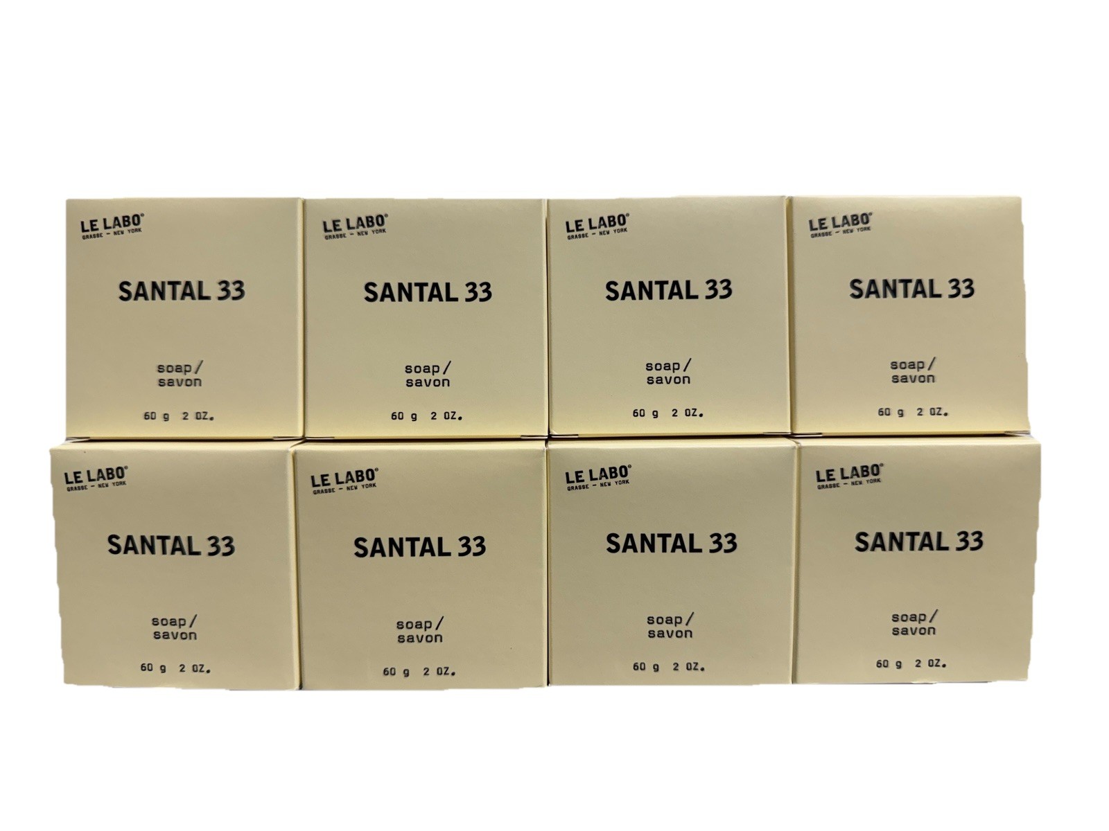 8 PACK Le Labo Santal 33 Bar Soap 2oz 60g Individually Boxed