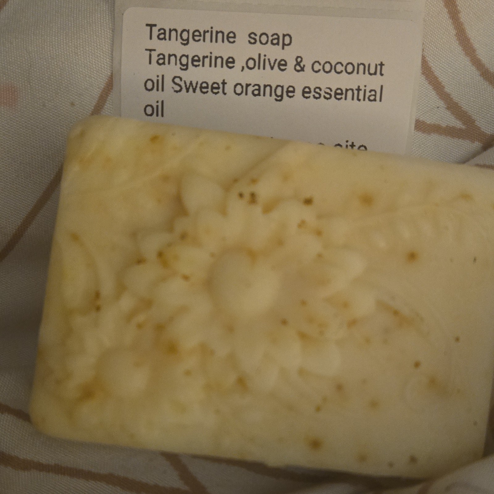 Homemade Floral Pattern Body Bar Soap Beige Rectangular for Body & Hands Unisex