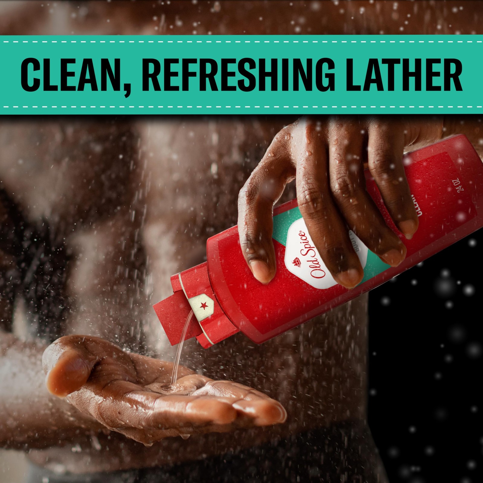 Old Spice Refreshing Body Wash for Men, High 24 Fl Oz (Pack of 4), Red