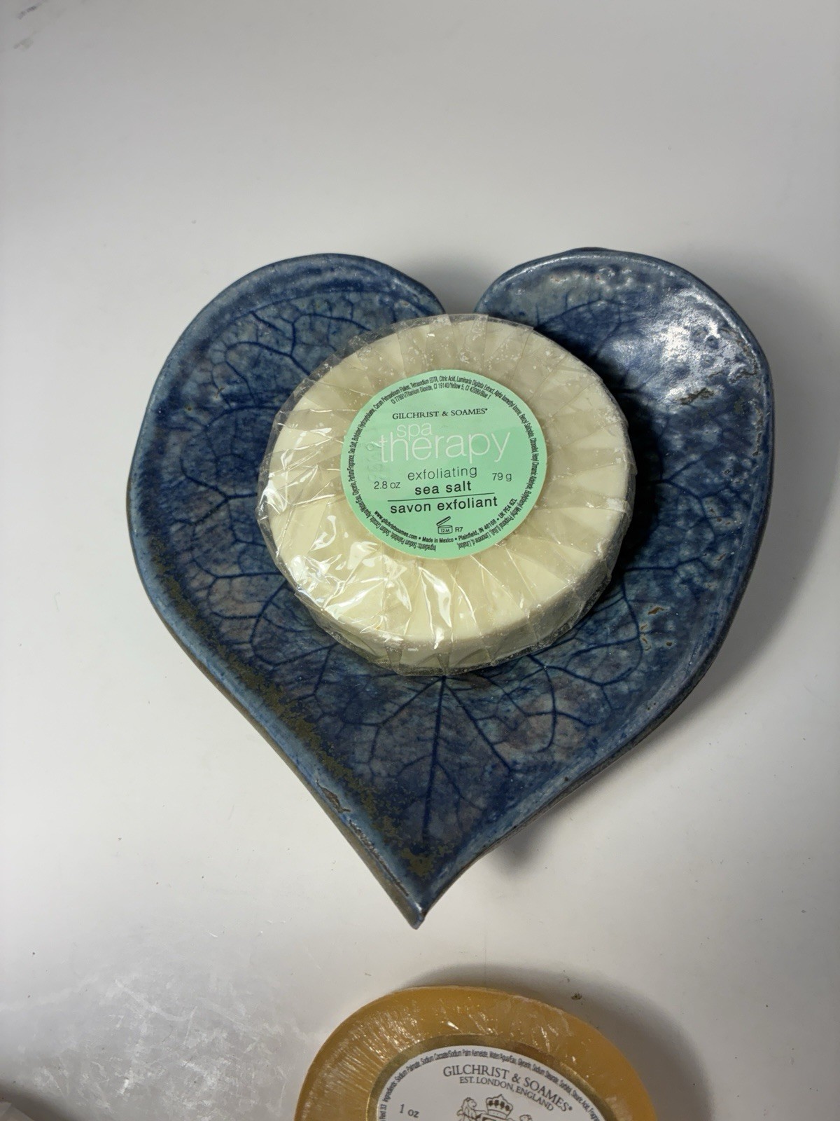 Gilchrist & Soames Soap Lot Oatmeal, Sea Salt Exfoliating Soap, Glycerin + Dish