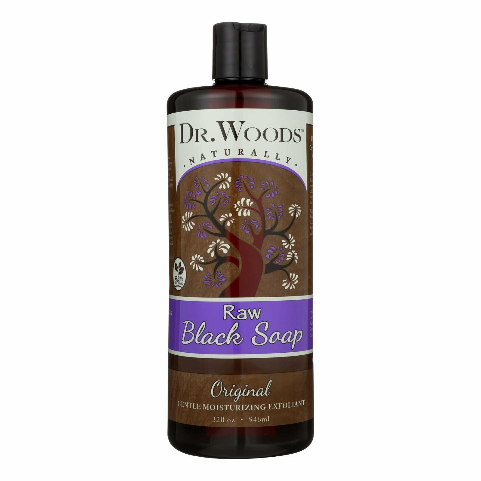 Dr. Woods Naturally Original Moisturizing Raw Black Liquid Soap 32 fl oz