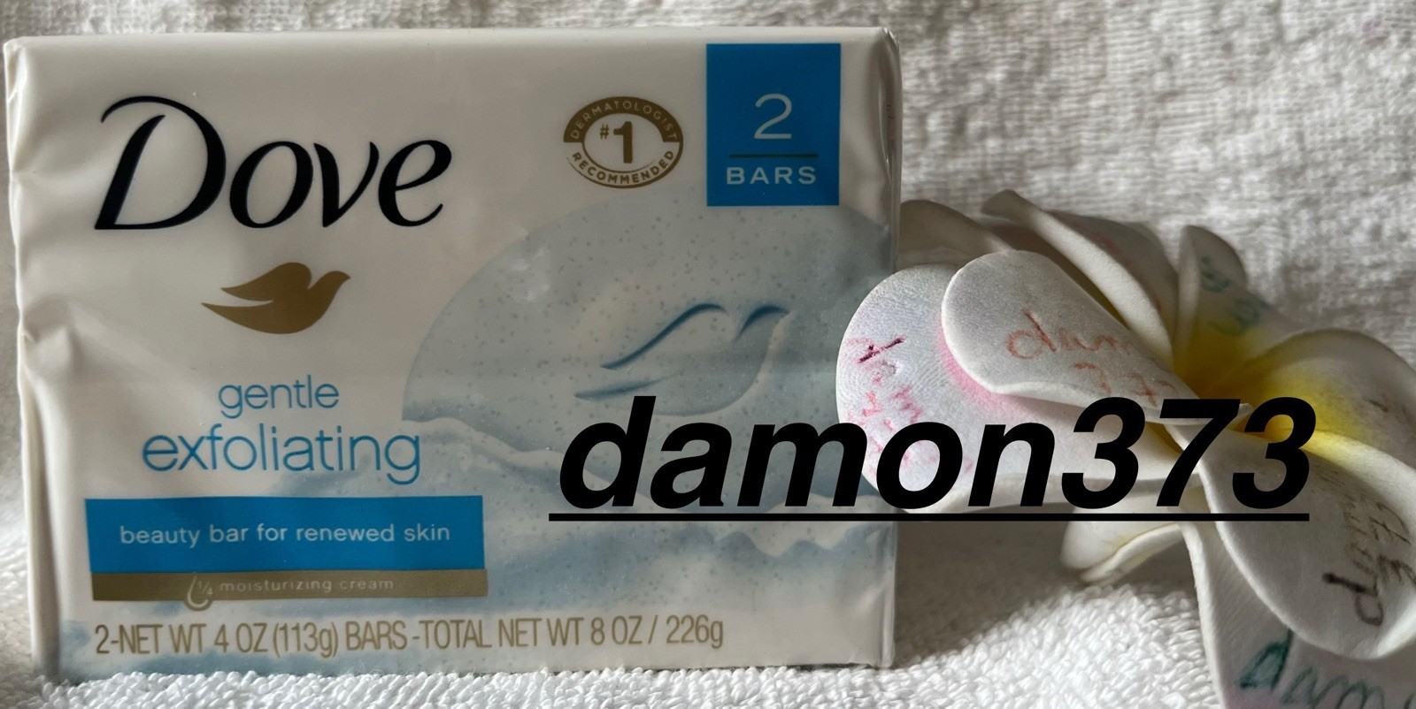 DOVE**GENTLE EXFOLIATING**Beauty Bar (2 BARS)~~4 OZ/113g EACH~~BRAND NEW/SEALED