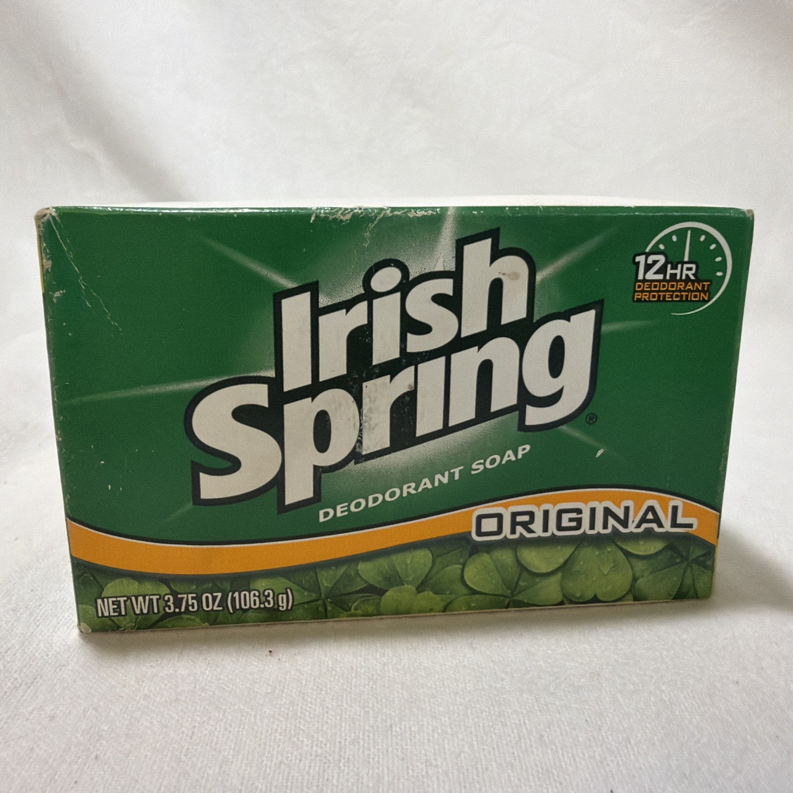 Vtg Irish Spring Original Soap Old Formula No Flaxseed Oil 3.7oz 4oz Bar