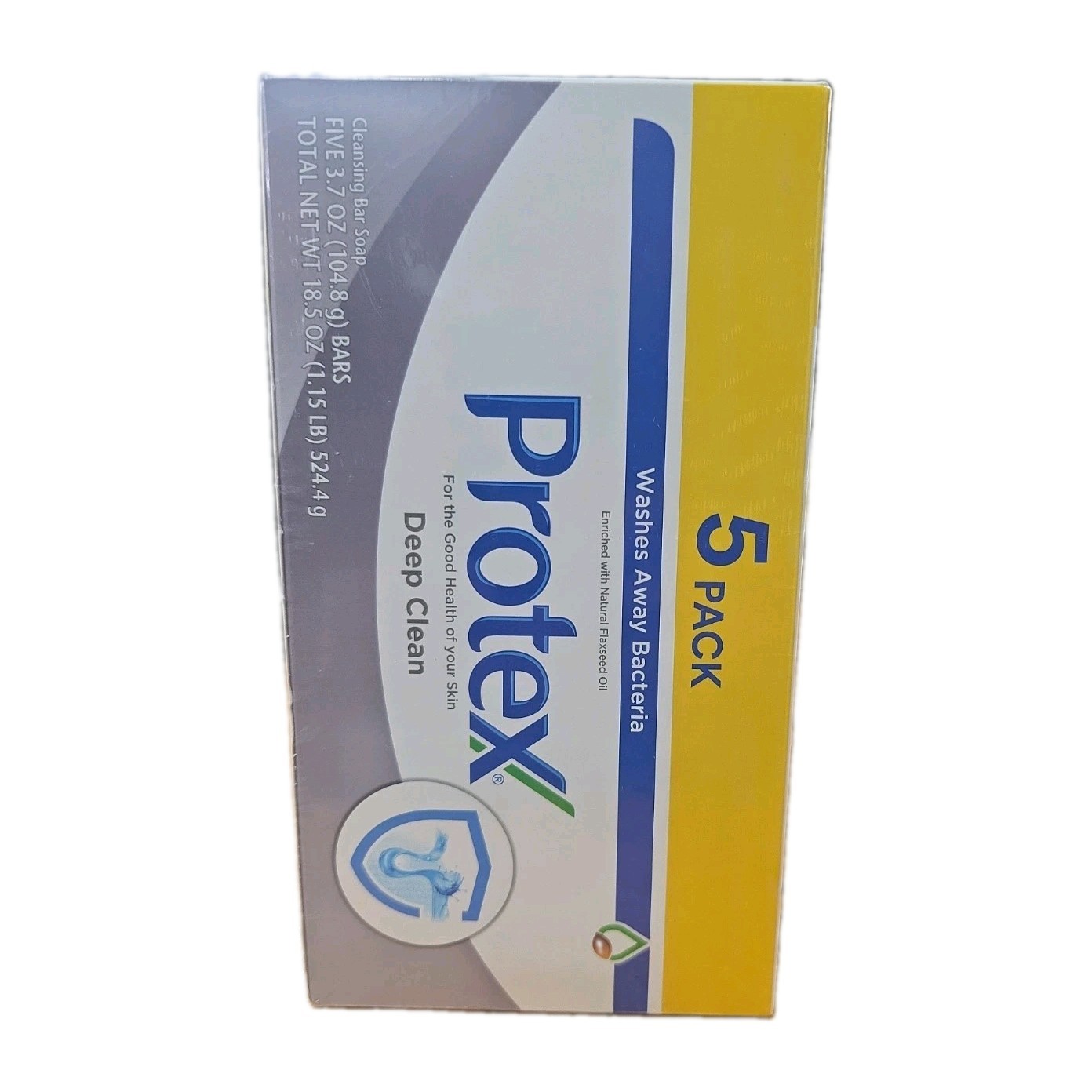 (2 Pks-5bars-3.7oz) PROTEX DEEP CLEANING ANTIBACTERIAL SOAP BAR JABON PROTEX