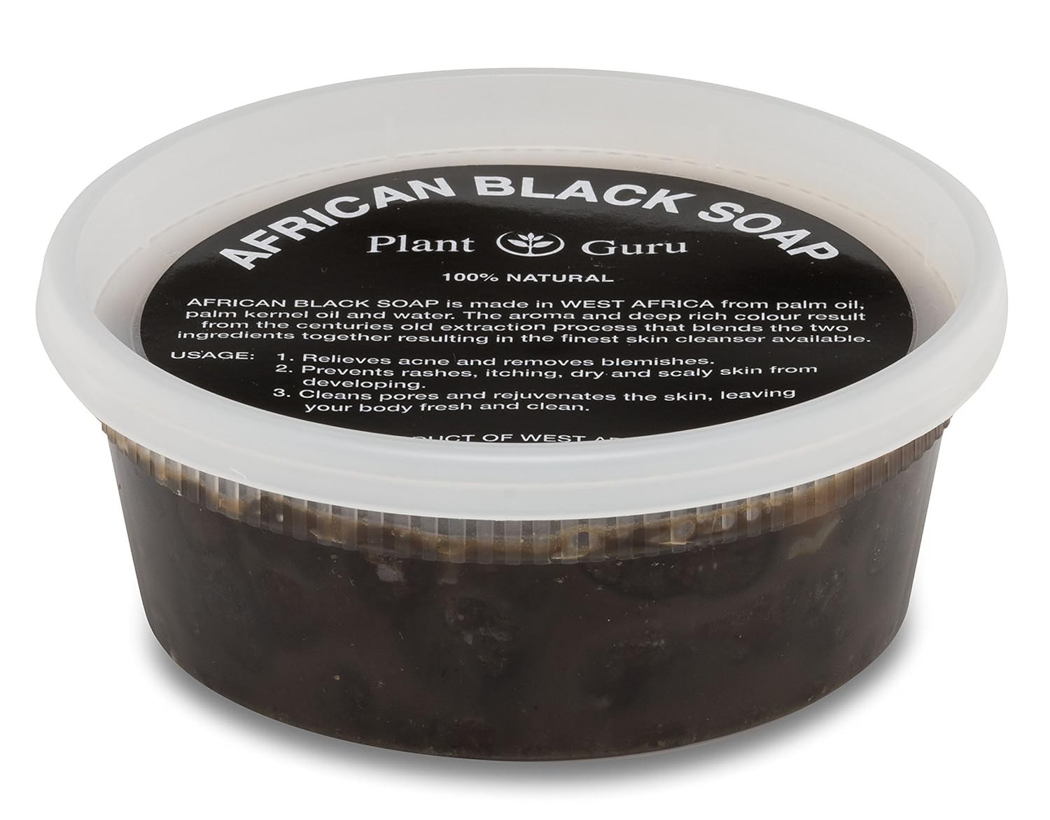Handcrafted 8 oz. African Black Soap – Moisturizing Paste for Face and Hair