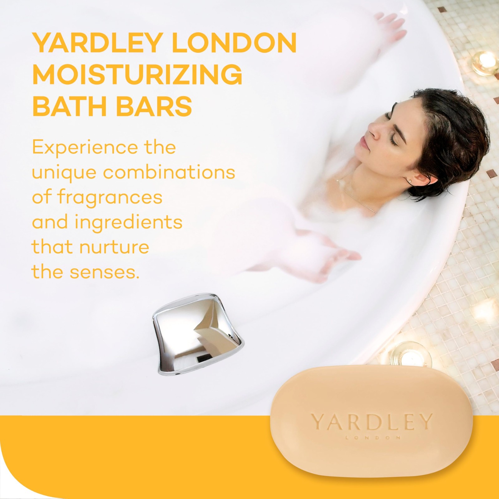 Yardley, London Vitamin C Bath Bar, 4 Ounce 4 (Pack of 1), No Color