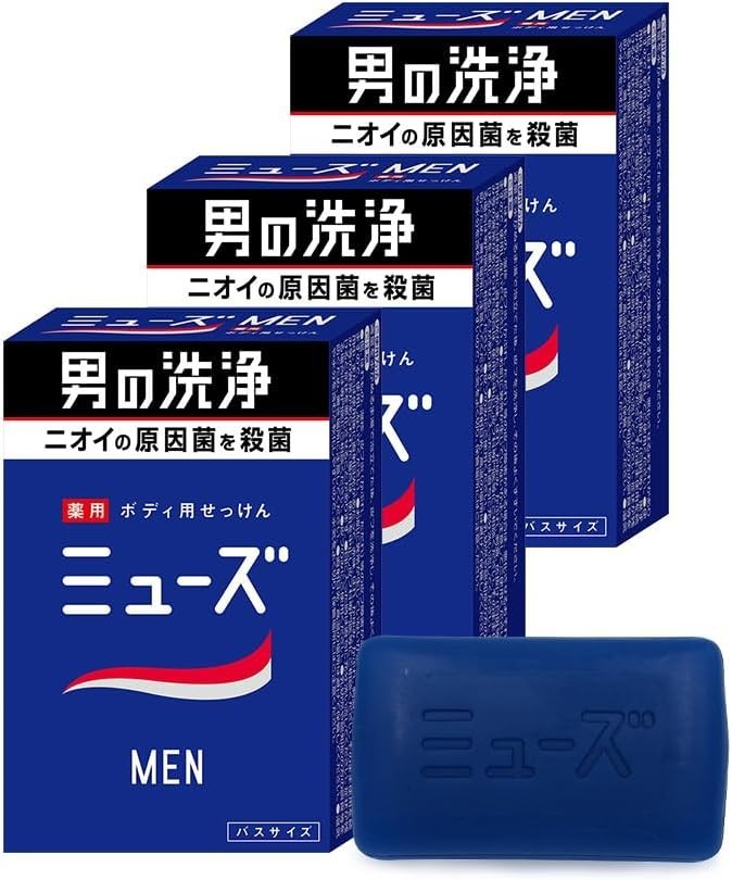 [Quasi-drug] MUSE Solid Soap for Men, Deodorizing, 135g x 3