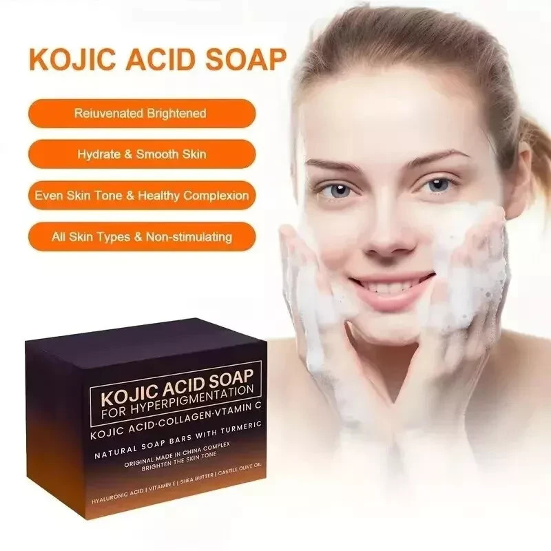 2PCS Glutathione Kojic Acid Soap Combo Whitening Brightening Clear Skin US Stock