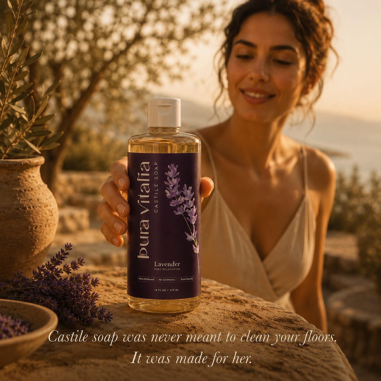 Lavender Organic Castile Soap Body Wash | Made with Organic Aloe Vera for Sen…