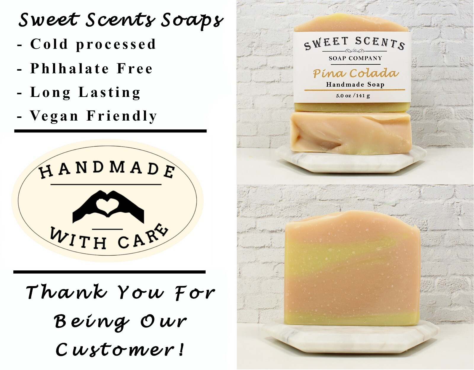 Pina Colada Soap – Handmade, Cold Process, Scented Soap