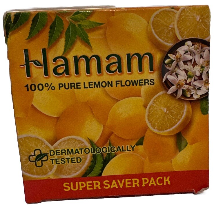 3unit @New Hamam 100 % Pure Lemon Flowers Soap Bar – Fresh Bath 150gm Each