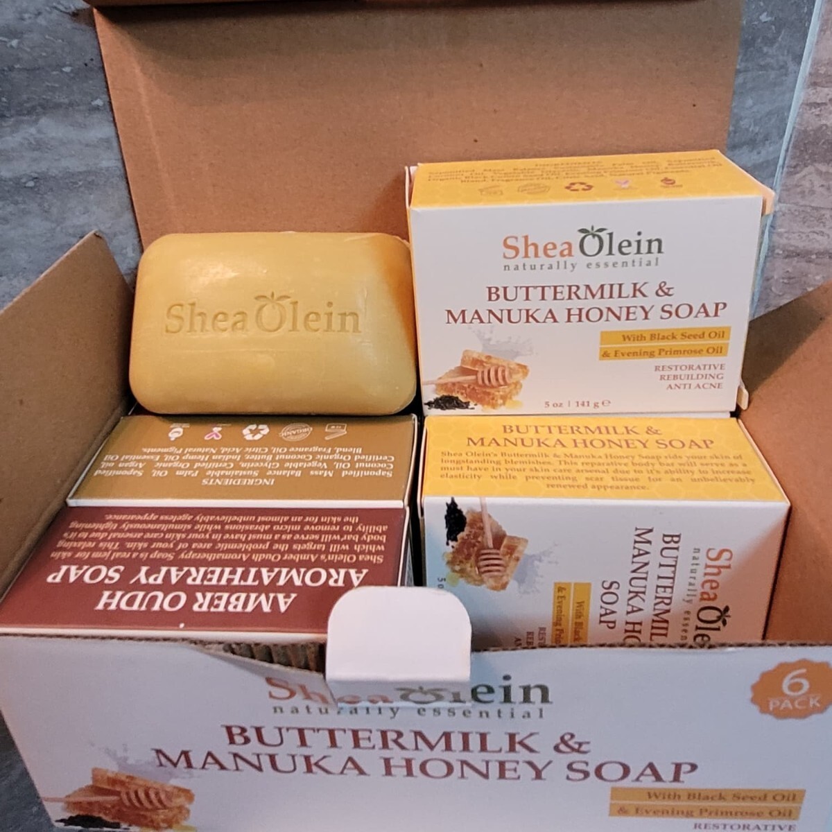 Shea Olein Naturally Essential ButterMilk And Manuka Honey 5oz Face & Body Soap