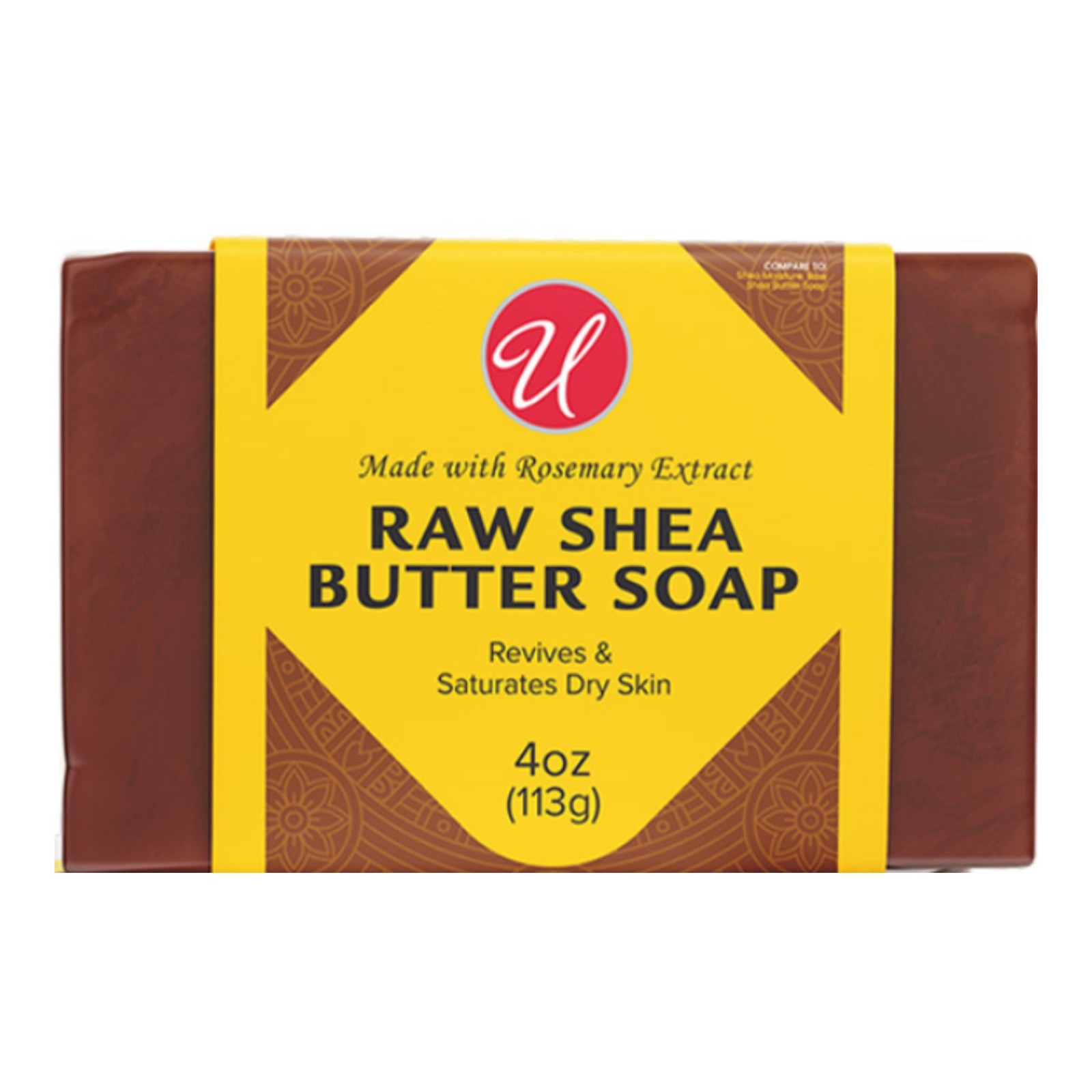 Raw Shea Butter Soap with Rosemary Extract, 4oz (113g)