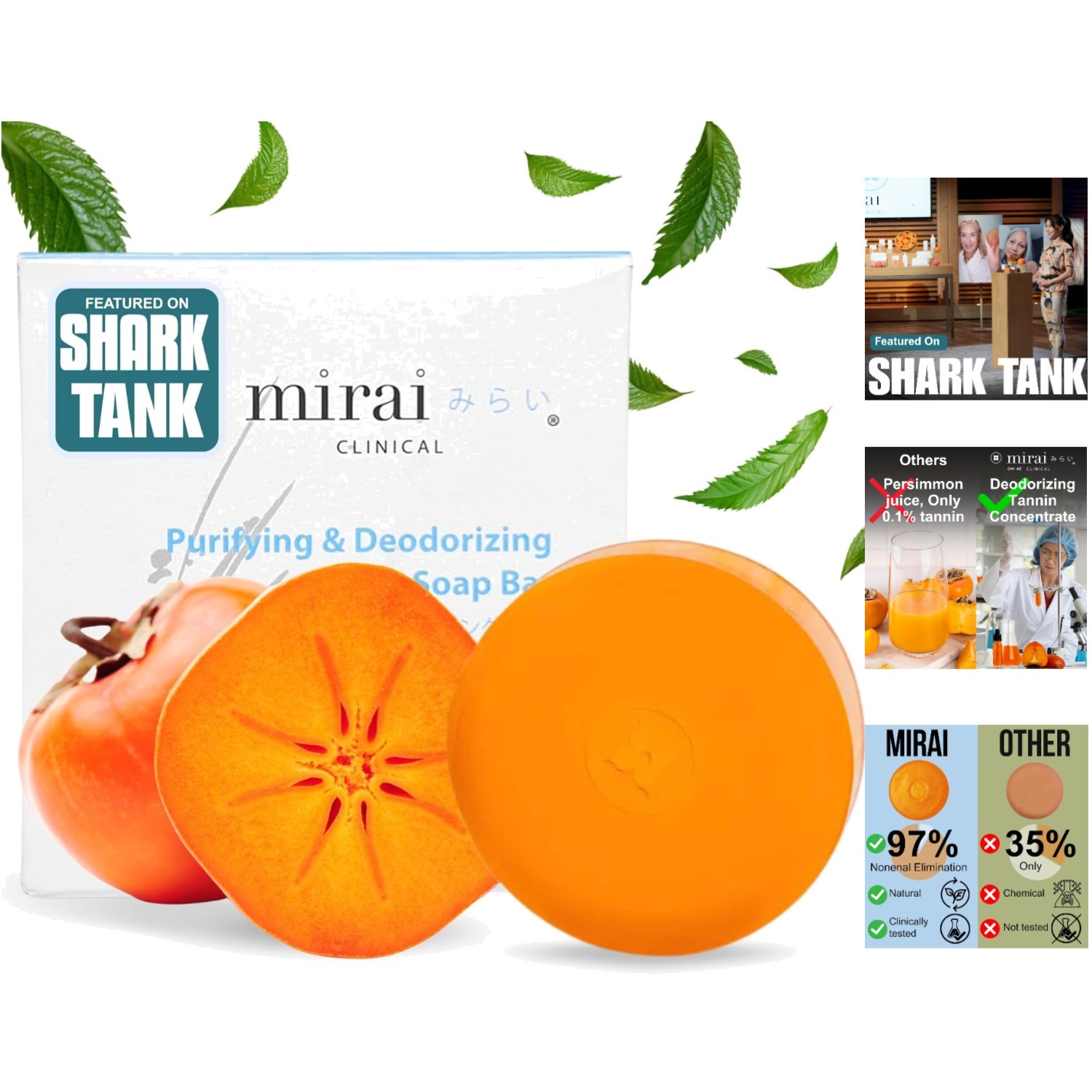 Clinical Persimmon Soap Bar – Nonenal Body Odor Solution for All Skin Types