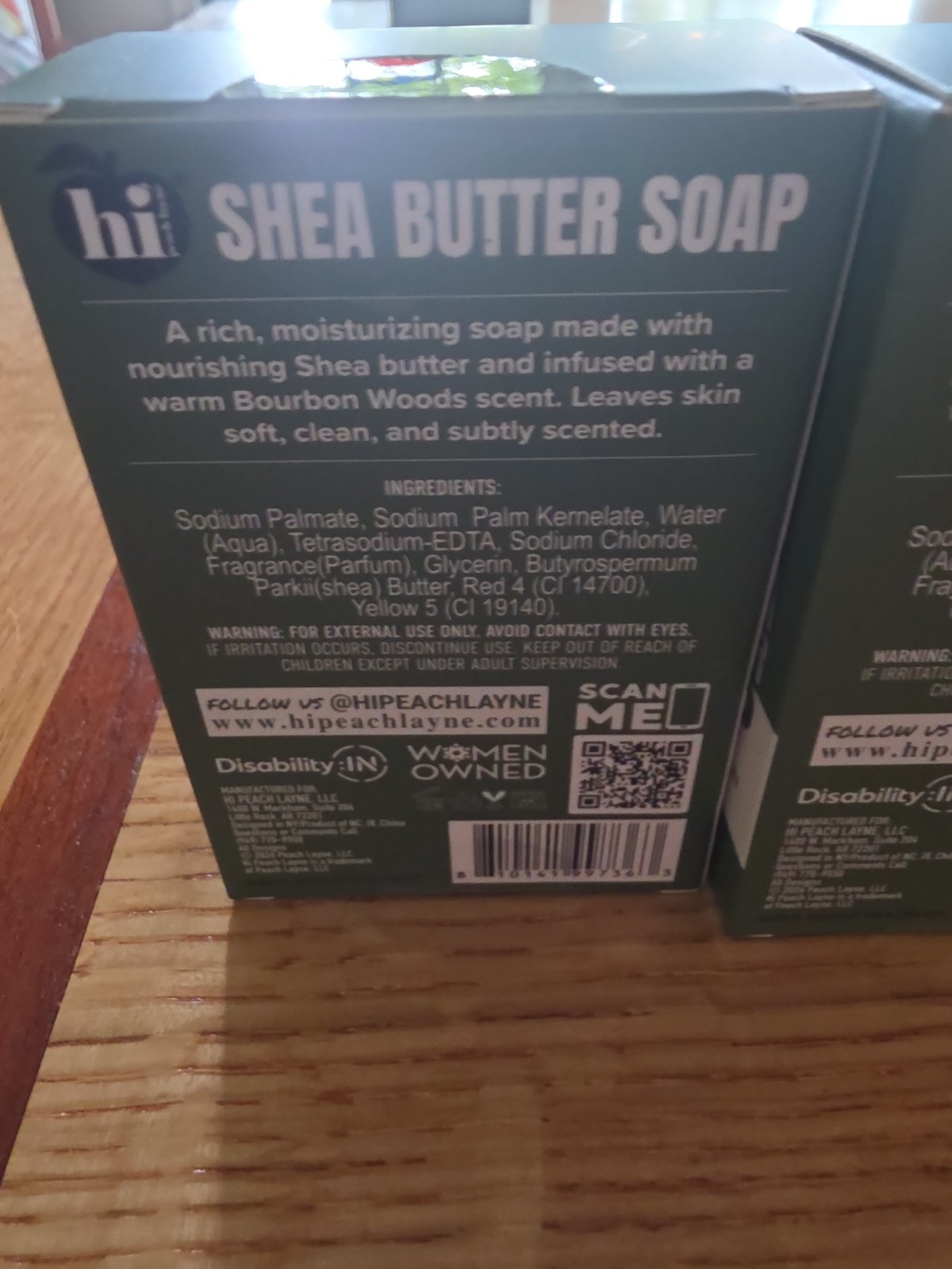 HI Shea Butter Soap Bourbon Woods 2 Pack 5 Ounces New Sealed