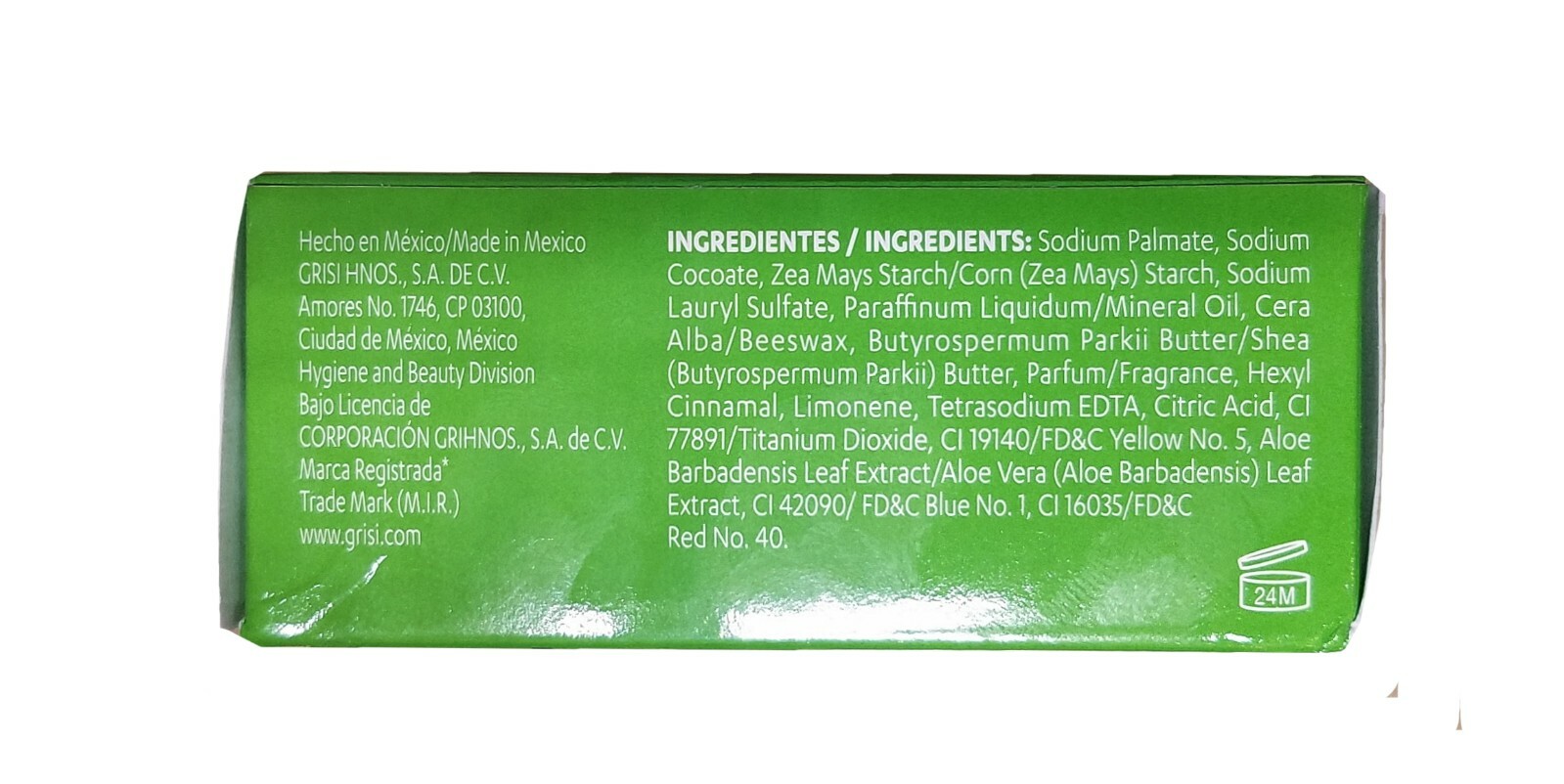 GRISI ALOE VERA SOAP Scented Bar 3.5oz Regenerate Hand Face Cleanser Jabon 1 Bar