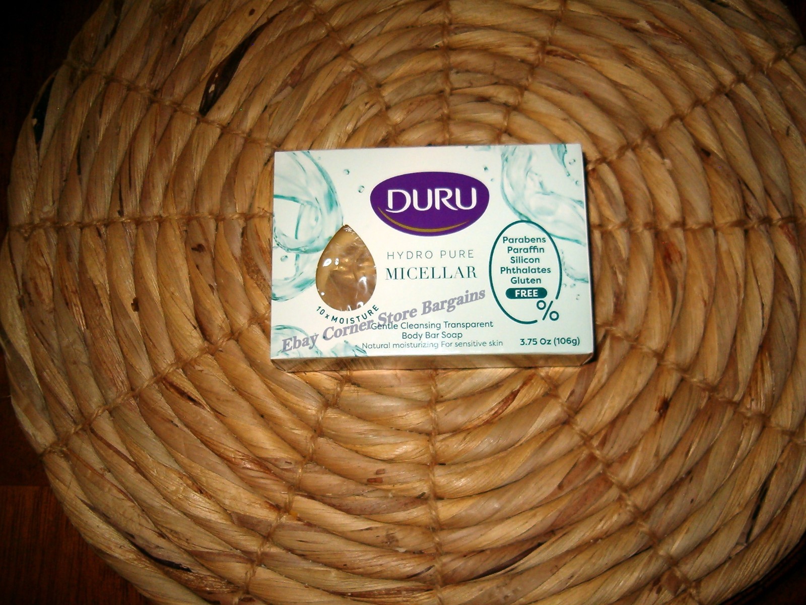 DURU MICELLAR Hydropure Gentle Cleansing Body Bar Soap 3.75oz ea. – lot of 3