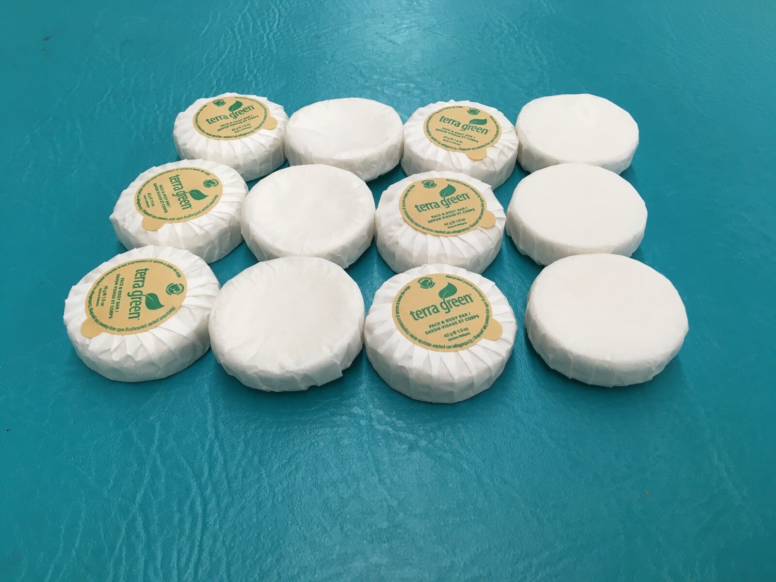12 Terra Green Face and Body Soap Bar 1.5 oz Larger Size Travel 1 1/2 Ounce
