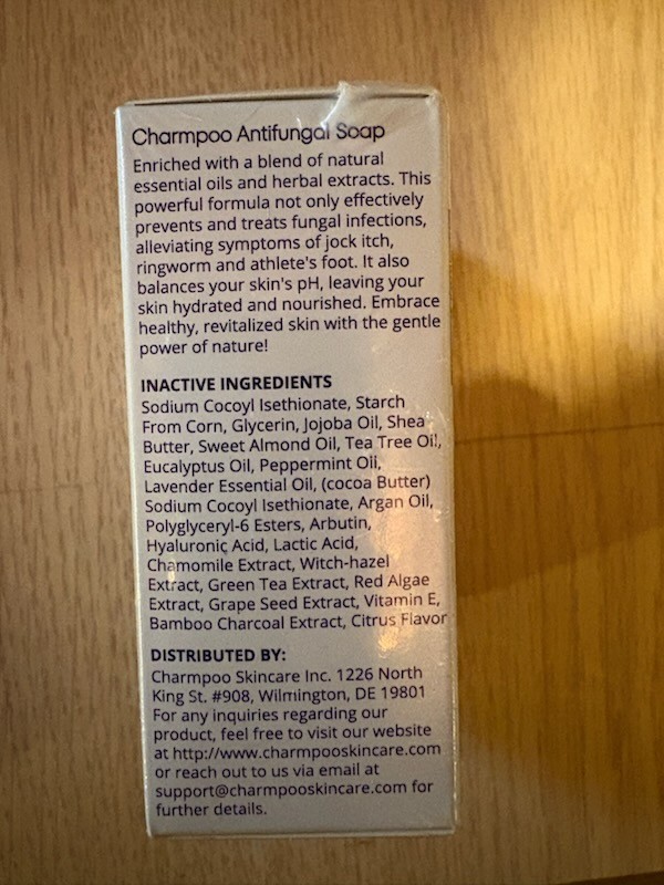 Champoo 4.5 oz. Antifungal Soap Exp 12/15/2027