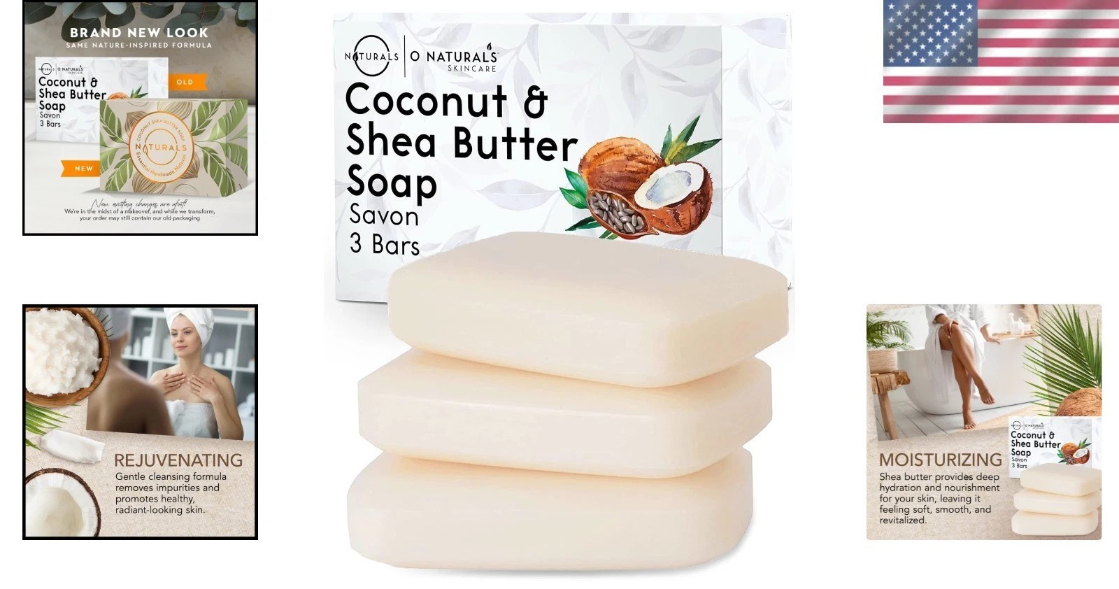Cold Process Soap Bars – 3-Pack Coconut & Shea Butter – Eco-Friendly Gifts